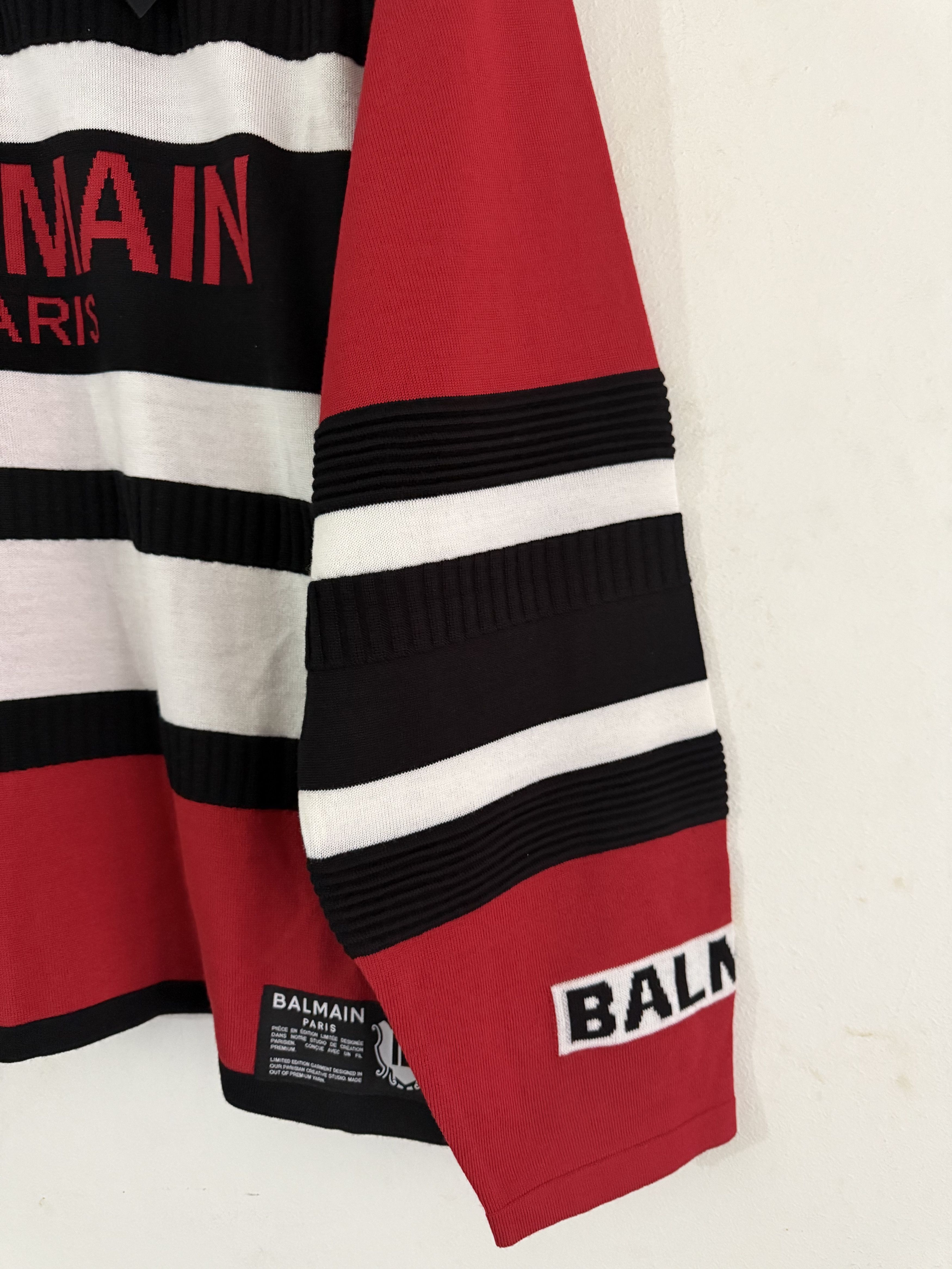 Balmain Balmain Red B-Sporty Sweater Size US L / EU 52-54 / 3 - 6 Thumbnail