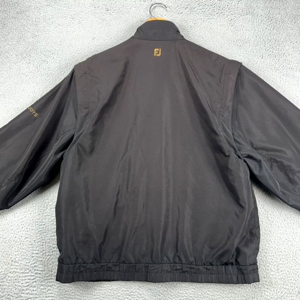 Footjoy FootJoy DryJoys Windbreaker Jacket Adult Large Black Full Zip Snap Pockets Mens Size US L / EU 52-54 / 3 - 3 Thumbnail