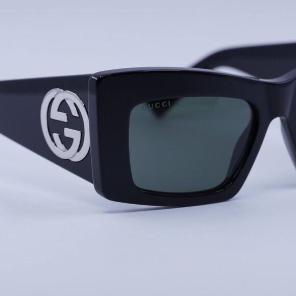 Gucci 🕶️ New Gucci GG1842S 001 Sunglasses - Shiny Black Frame Size ONE SIZE - 4 Thumbnail