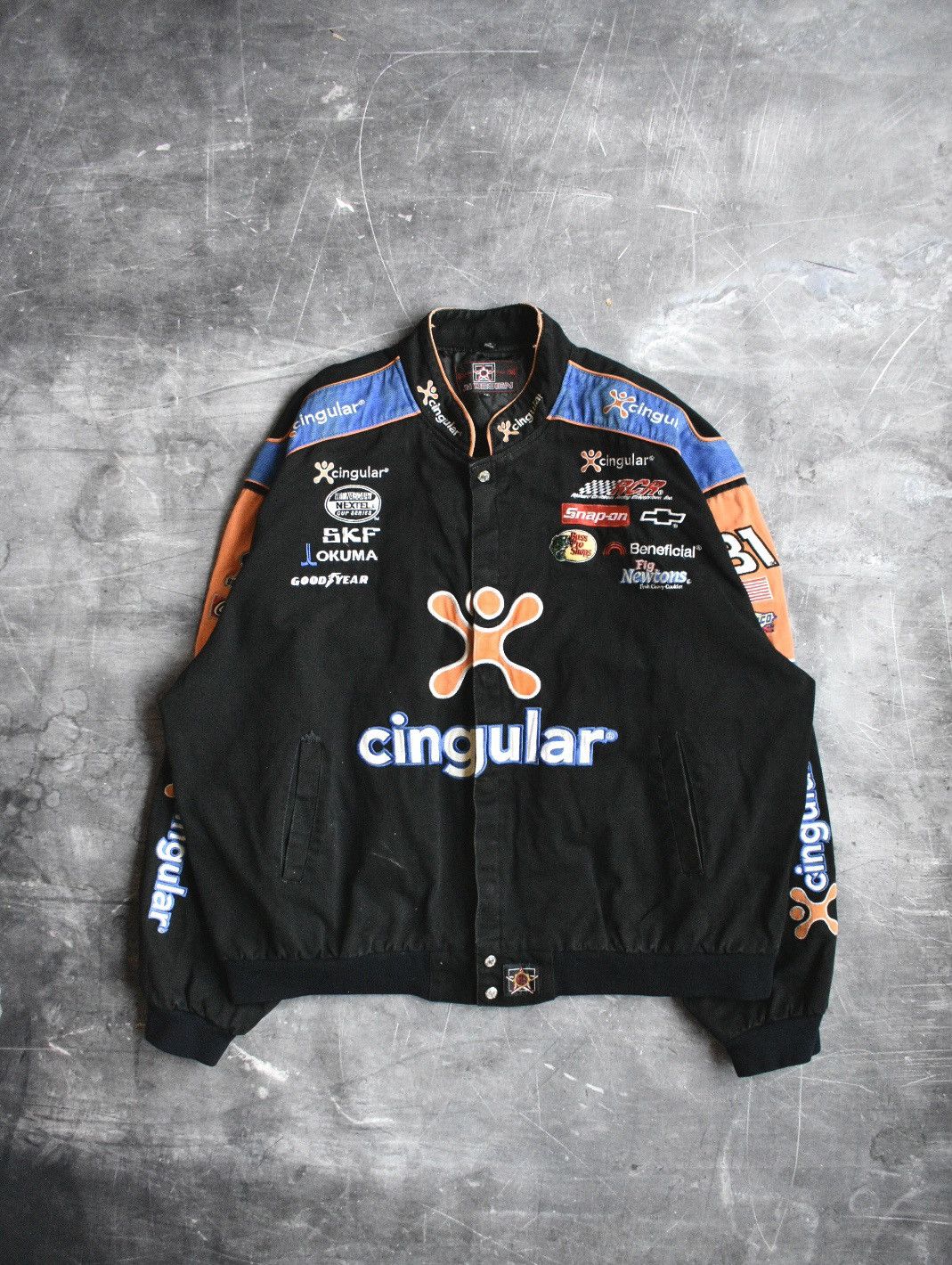 image of Y2K Cingular Nascar Racing Jacket (Xx ) in Black, Men's (Size 2XL)