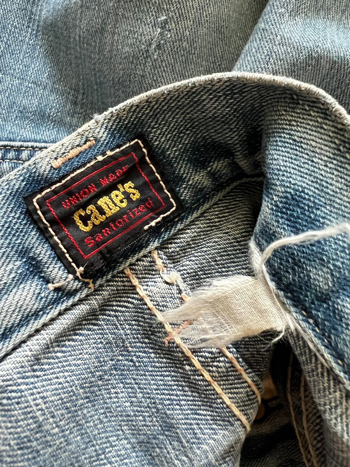 Sugar Cane 1990s Sugar Cane Toyo Enterprise Distressed Selvedge Jeans Size US 31 - 16 Thumbnail
