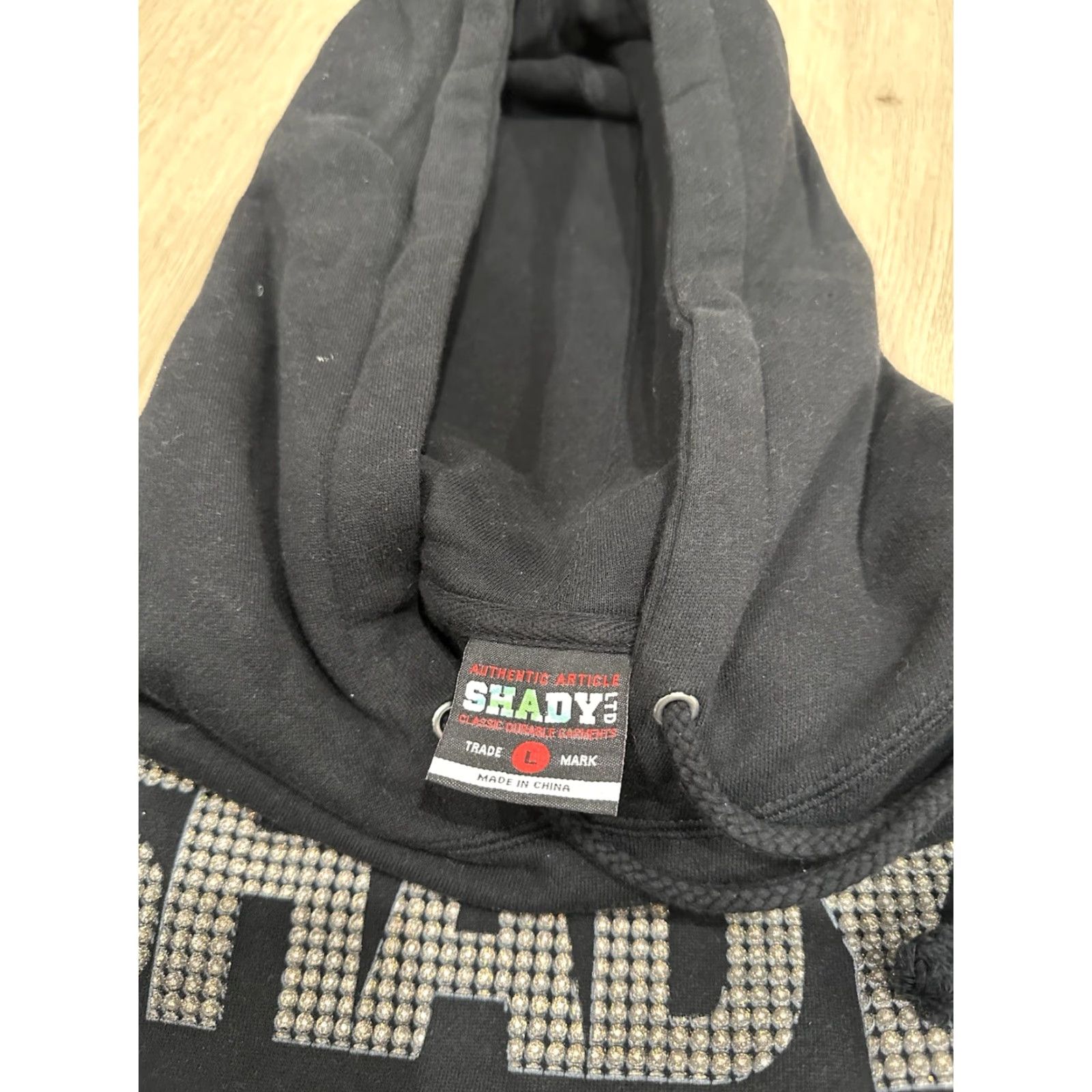 Logo 7 VINTAGE Shady Hoodie Mens Large L Black Crew Neck Cotton Blend Fleece Embroidered 8 Mile 1999-2000s Pullover Size US L / EU 52-54 / 3 - 6 Thumbnail