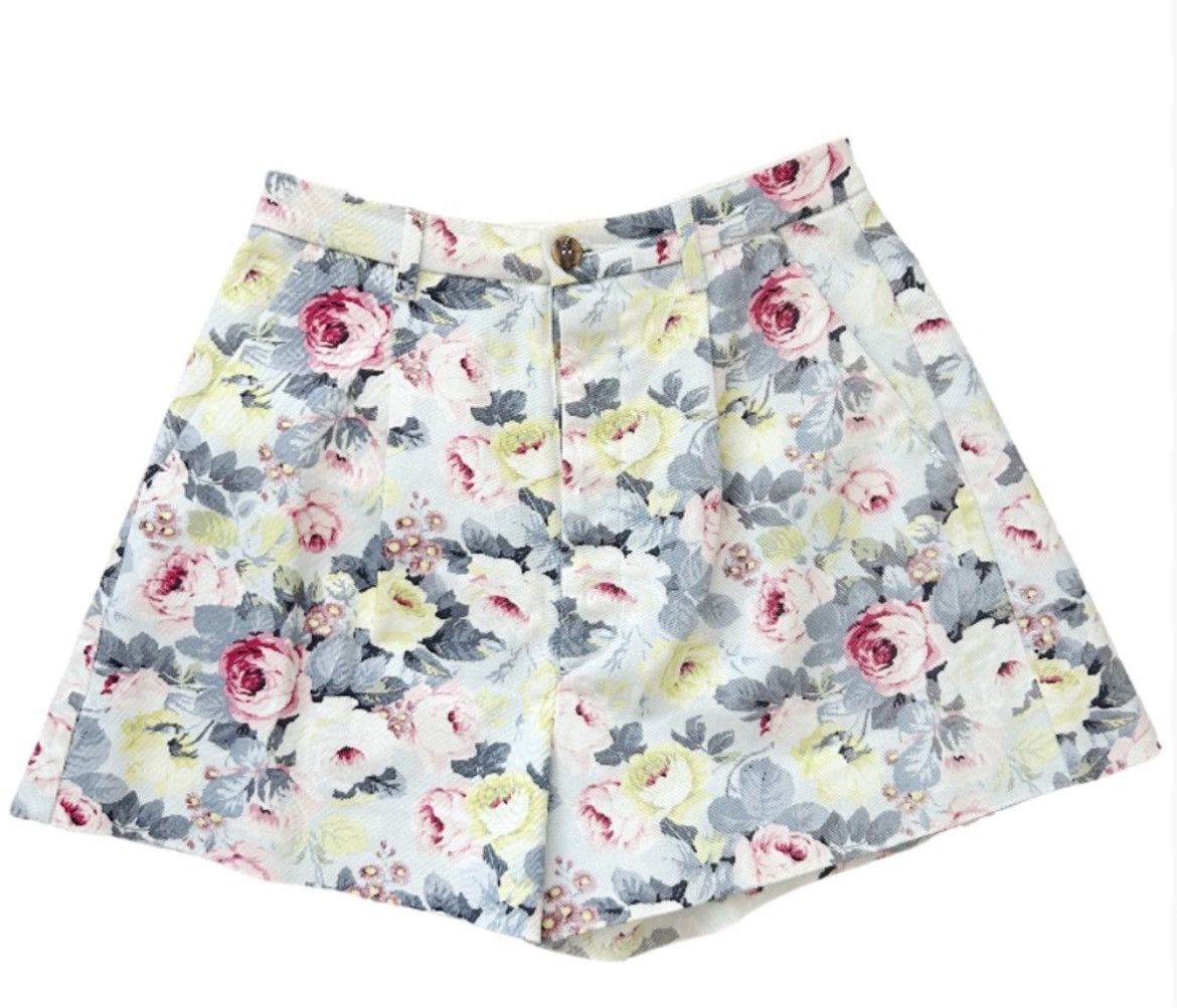 Miu Miu Vintage Floral High Waisted Shorts