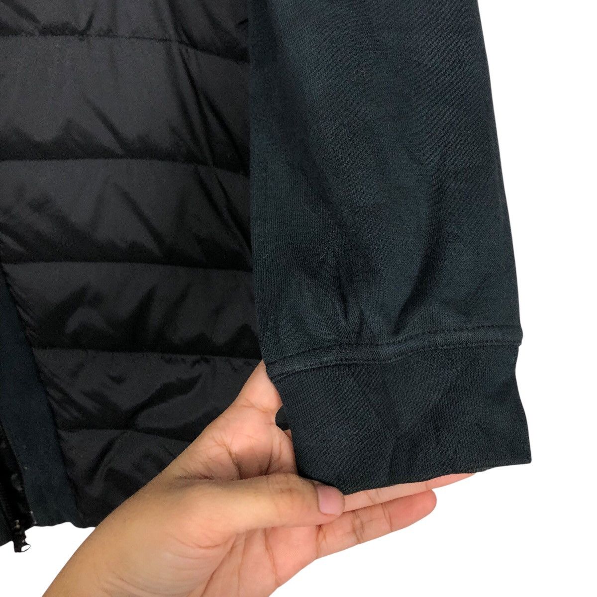 Nike 📌Rich Black Running Quilted Puffer Jacket Nike Hoodie Size US L / EU 52-54 / 3 - 16 Thumbnail