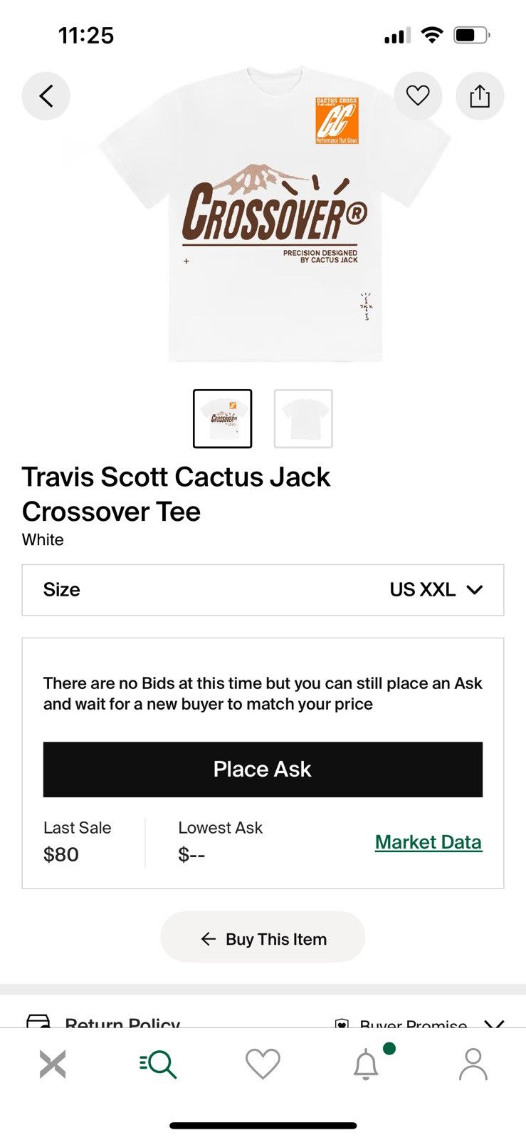 Travis Scott Travis Scott Crossover Tee Size US XXL / EU 58 / 5 - 6 Thumbnail
