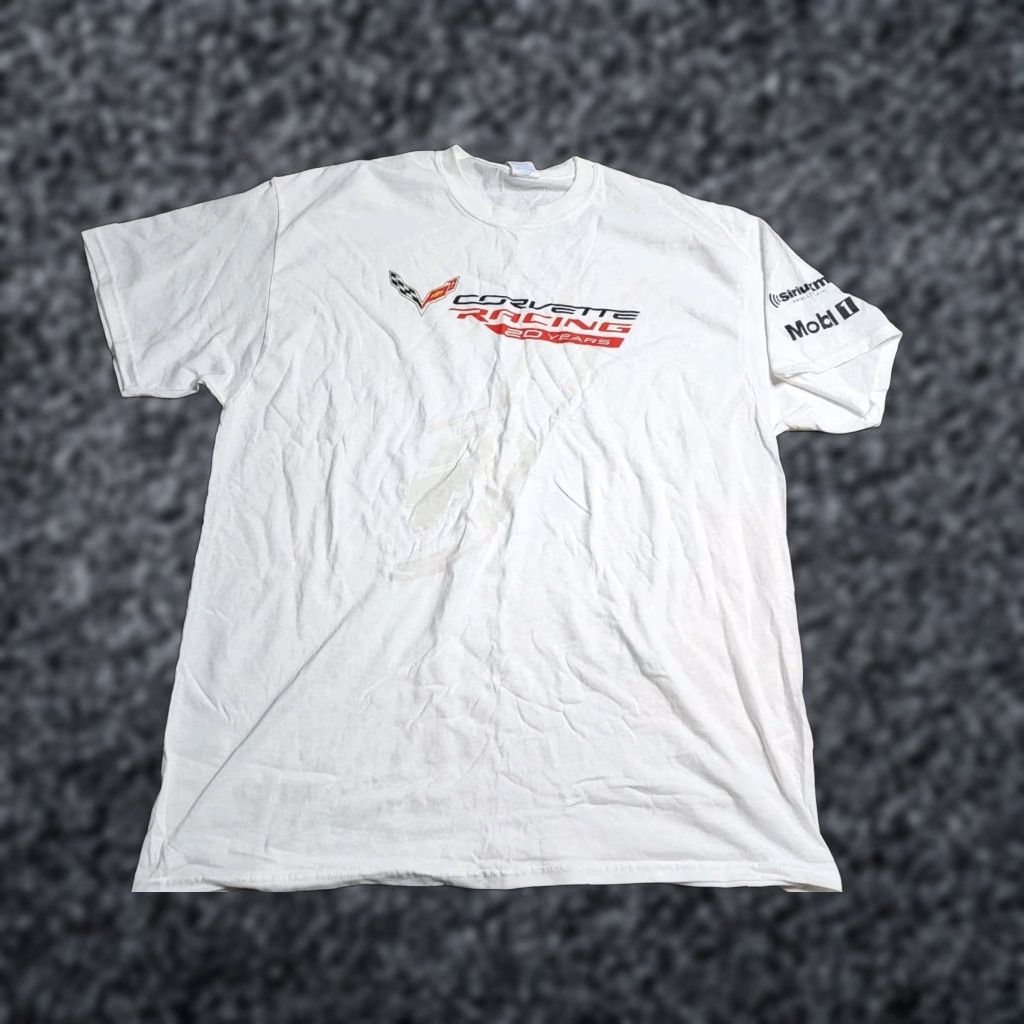 Port & Company Corvette Racing 20 Years Commemorative Licensed Promo Shirt - Adult XL White Mens Size US XL / EU 56 / 4 - 1 Thumbnail