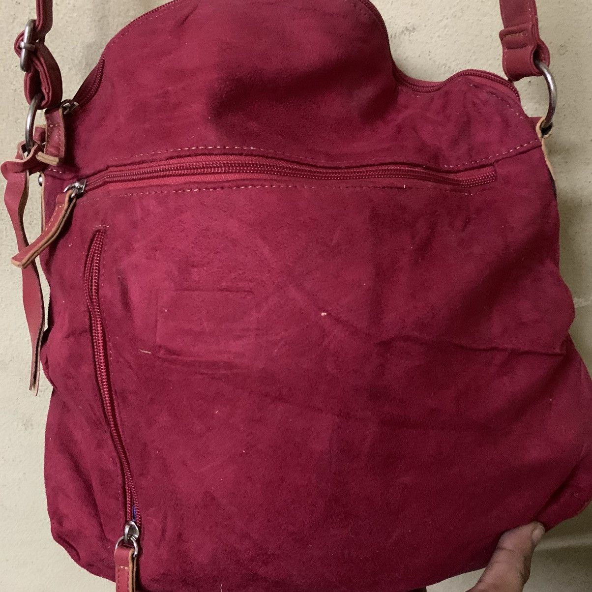 Japanese Brand Velvet sling bag by plandsee Size ONE SIZE - 3 Thumbnail