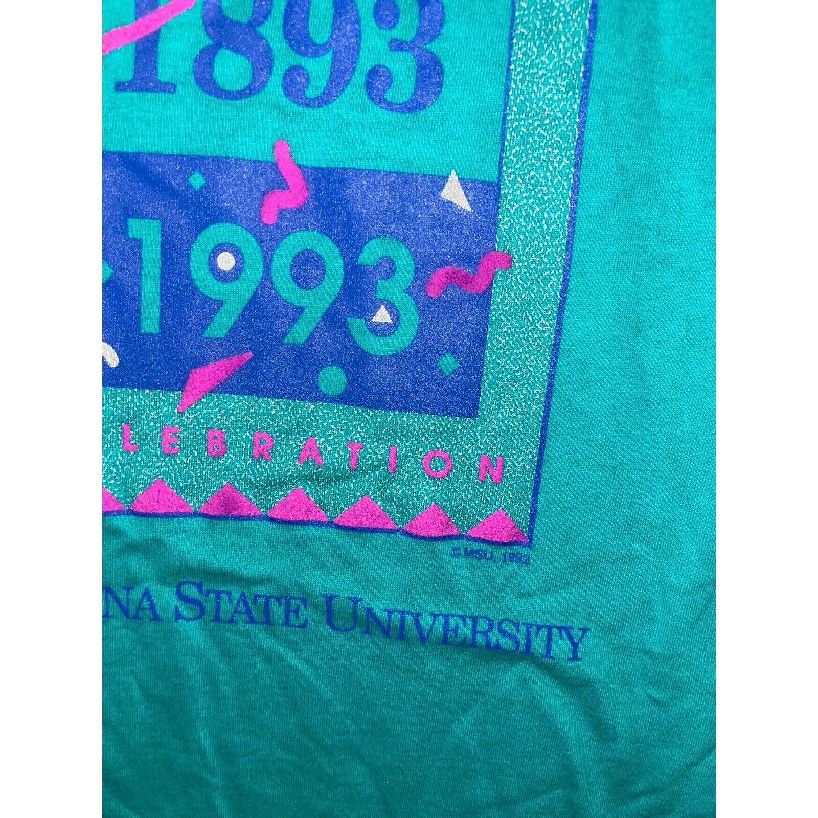 Jerzees Vintage Montana State University Shirt Teal Tee 90s VTG L Size US L / EU 52-54 / 3 - 6 Thumbnail