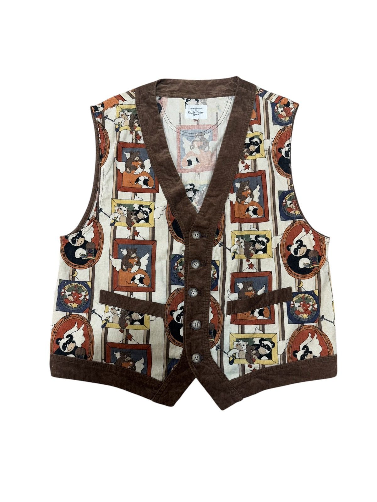 Jean Charles De Castelbajac × Vintage Vintage Jean Charles de Castelbajac Sport Cartoon Vest Size US M / EU 48-50 / 2 - 1 Thumbnail