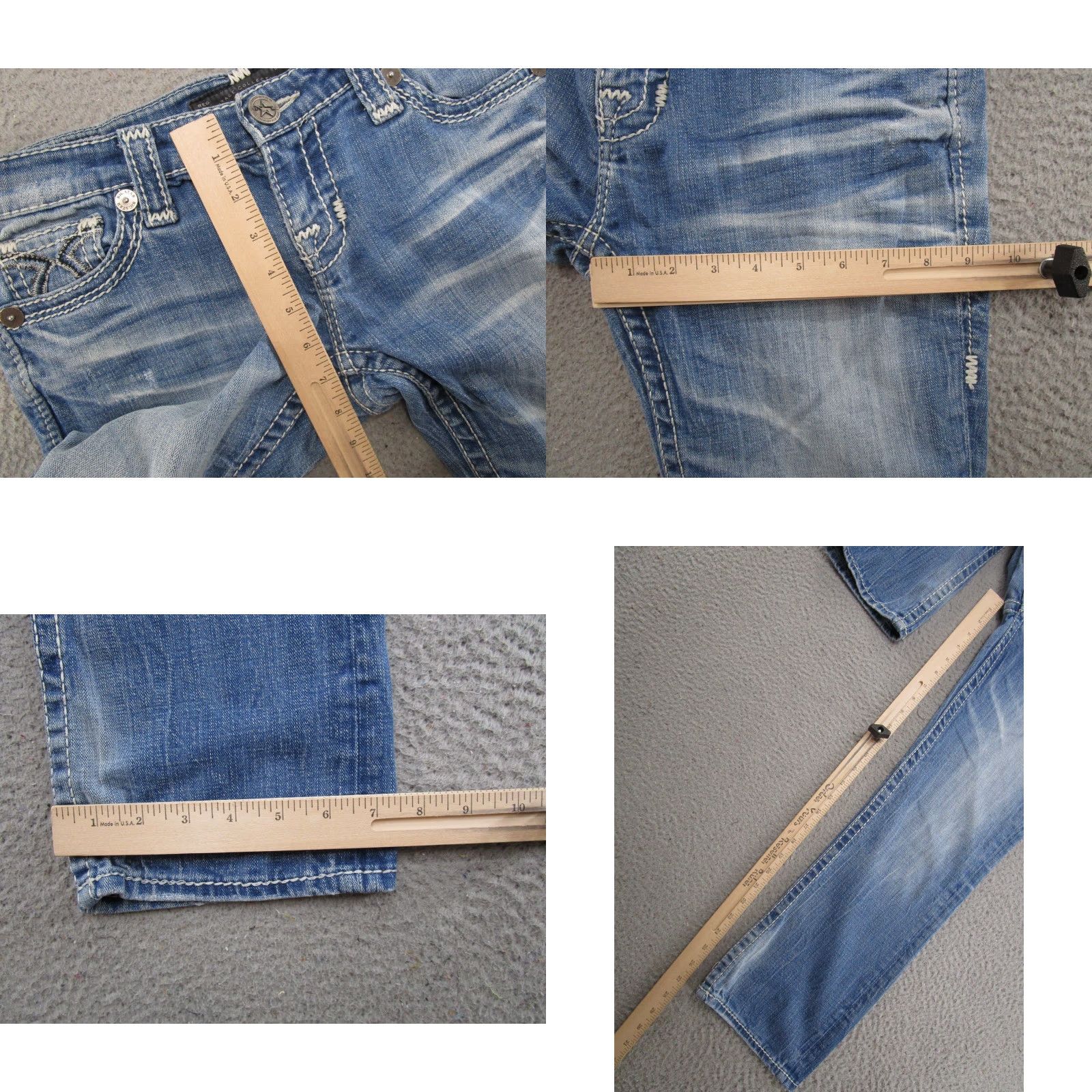 Vintage BIG STAR Liv Capri Jeans Womens Size 28 Blue Denim 5-Pocket Design Regular Rise Stars Vintage: No Size 28" / US 6 / IT 42 - 8 Thumbnail