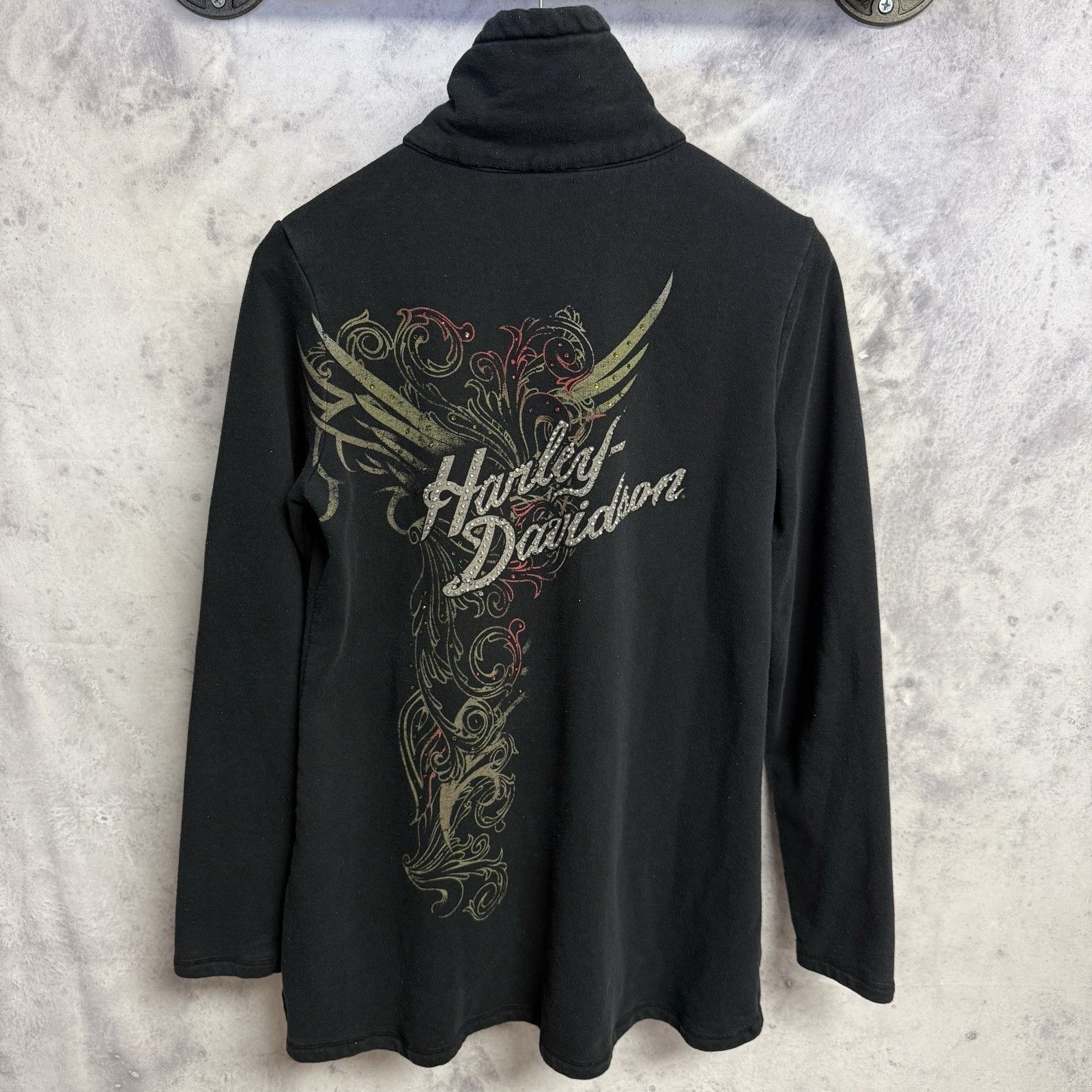Harley Davidson Harley Davidson Women’s Sweatshirt Black Zip Rhinestone Size XL / US 12-14 / IT 48-50 - 1 Thumbnail