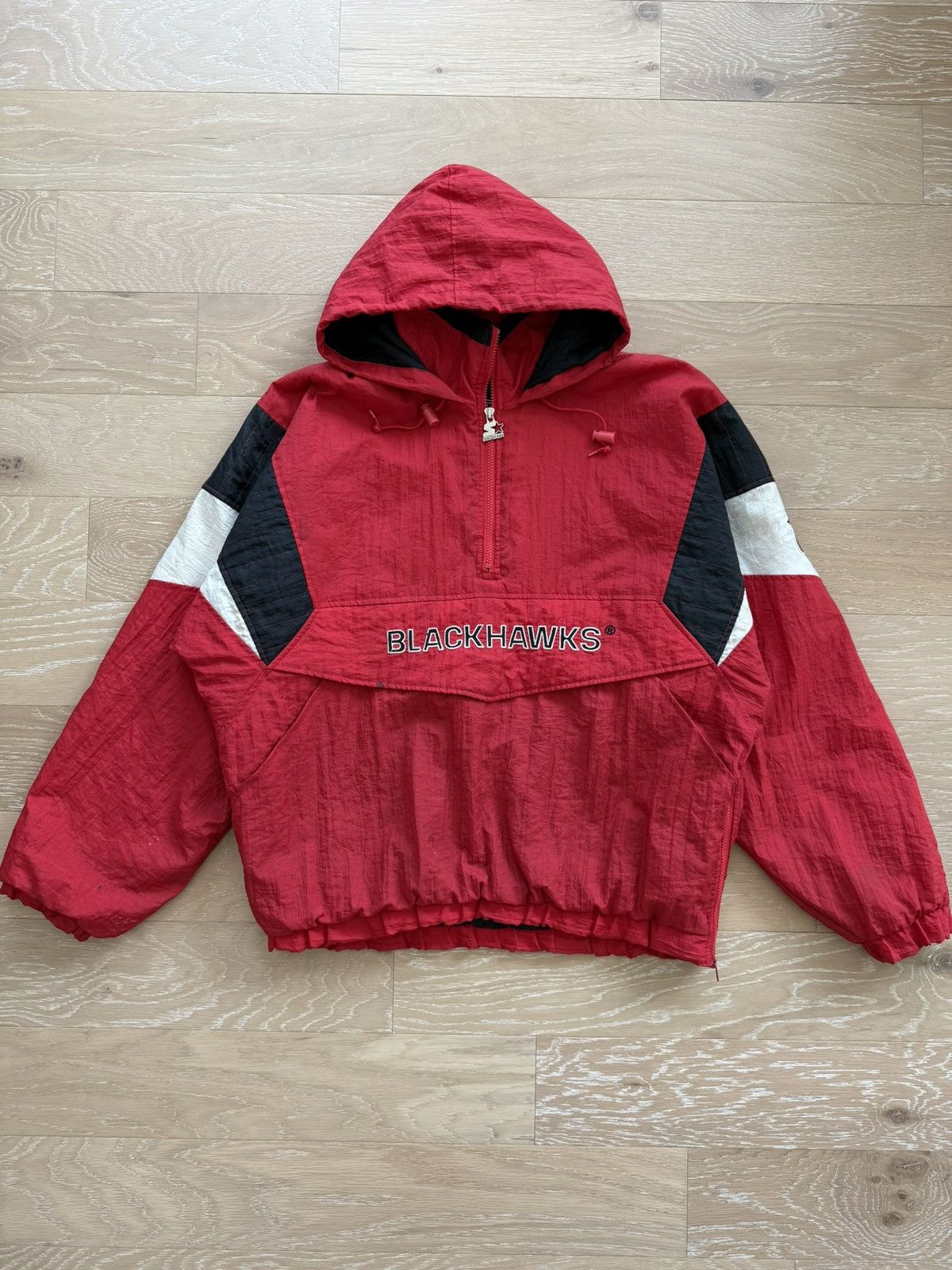 Starter Rare Vintage Chicago Blackhawks Starter Hoodie Jacket Size US L / EU 52-54 / 3 - 3 Thumbnail