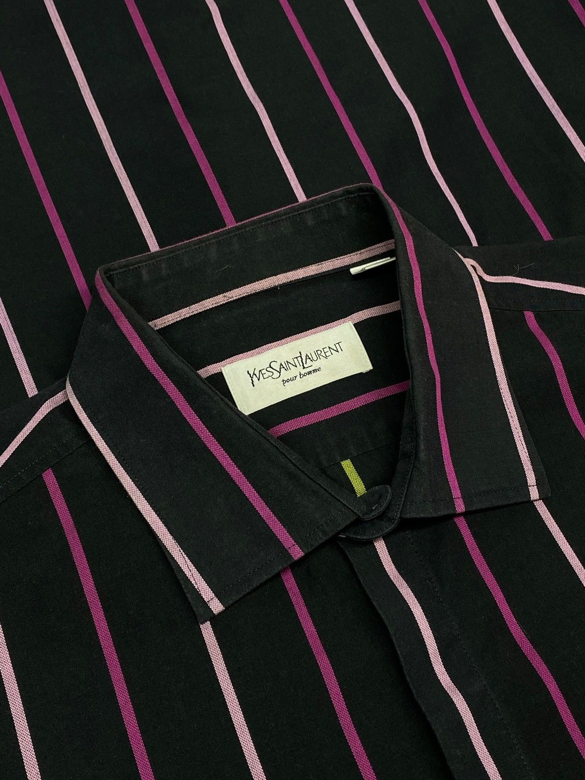 Yves Saint Laurent VIntage Yves Saint Laurent YSL Logo Striped Shirt 90s Size US L / EU 52-54 / 3 - 14 Thumbnail