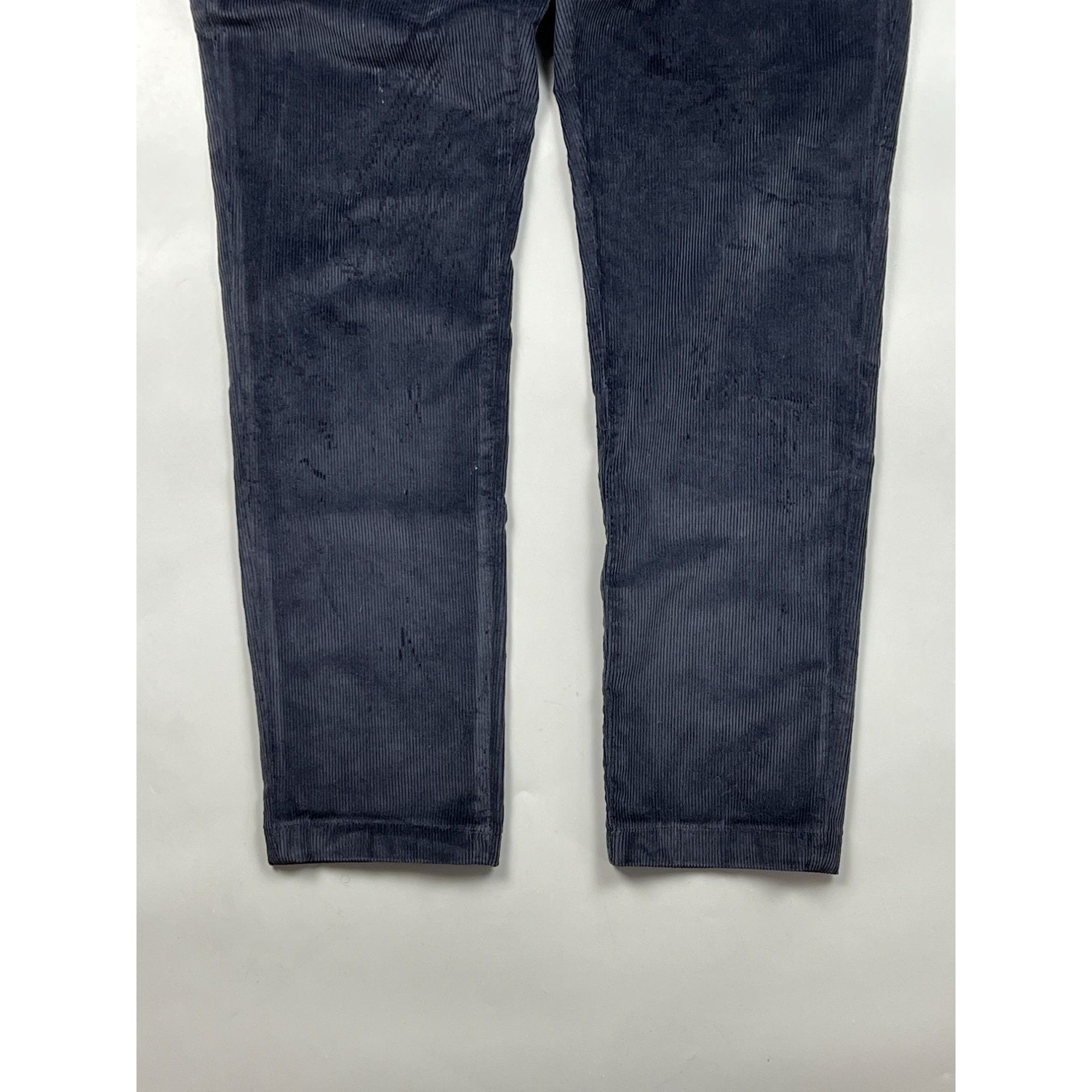 Boggi Boggi Milano Navy Blue Corduroy Pants (Y0171) Size US 30 / EU 46 - 2 Thumbnail