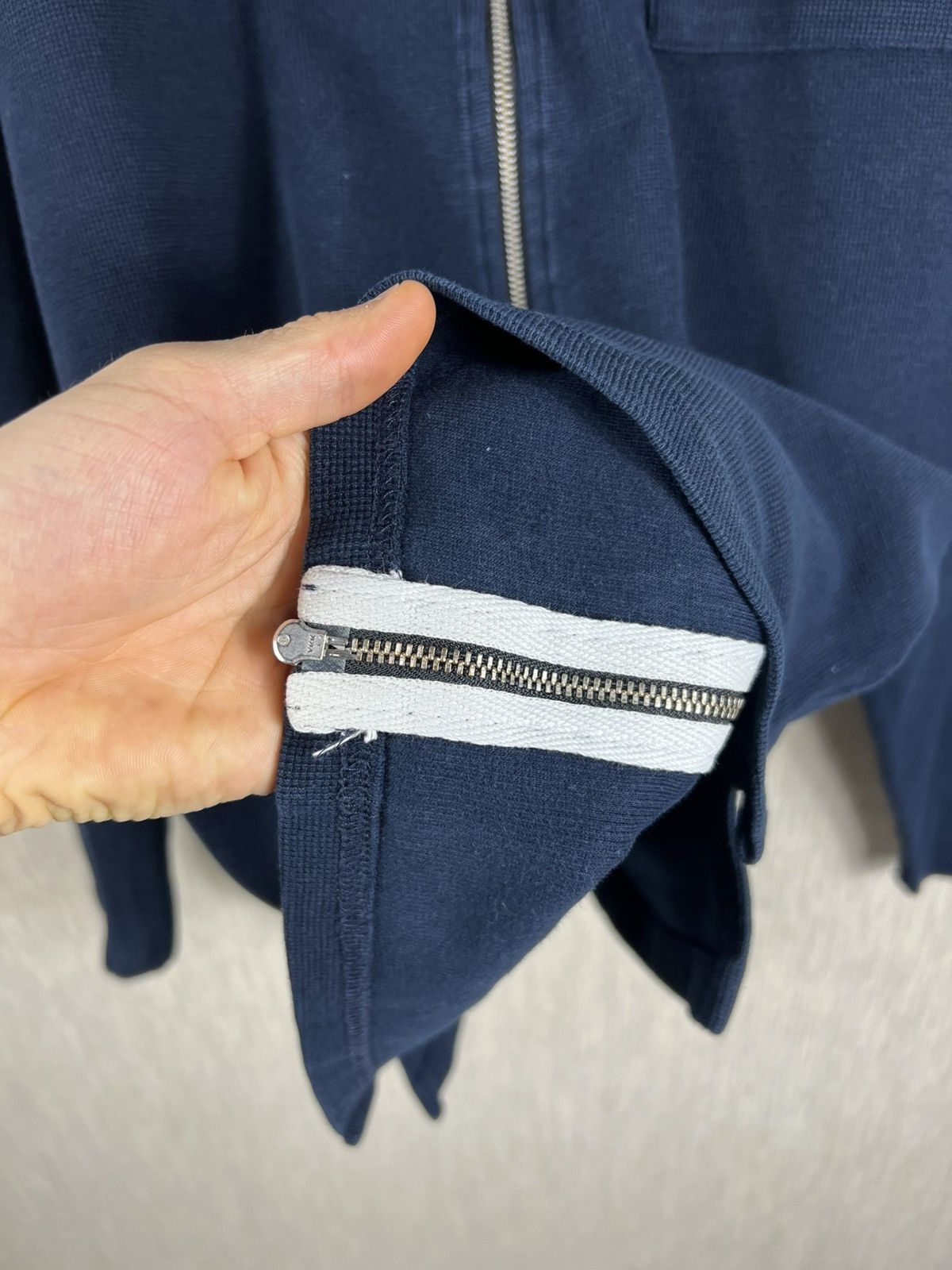 Norse Projects Norse Projects magne fine waffle zip long sleeve navy jacket Size US M / EU 48-50 / 2 - 16 Thumbnail