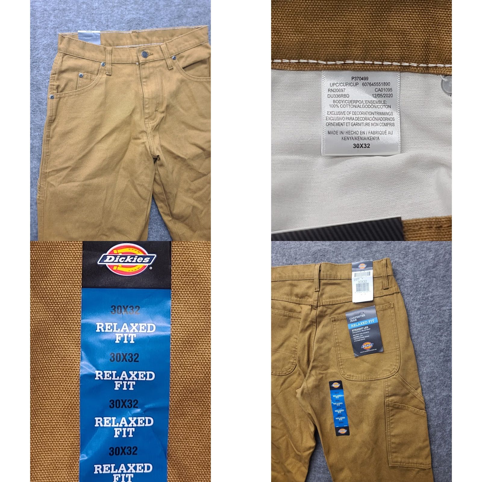 Dickies Dickies Jeans Mens 30x32 Carpenter Relaxed Fit Straight Leg Workwear Denim Brown 5-Pocket Regular Size Mens Size US 30 / EU 46 - 8 Thumbnail