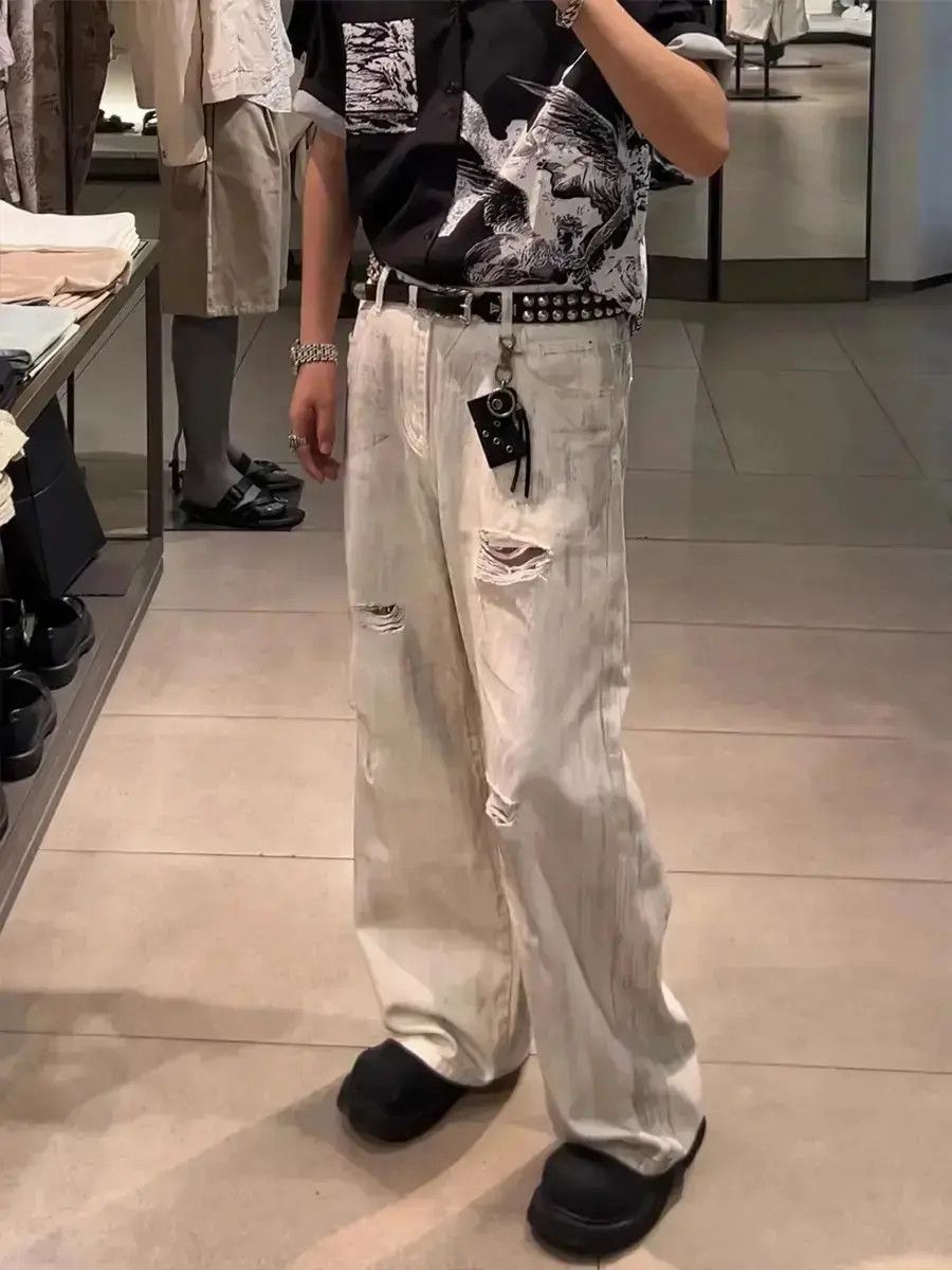 Japanese Brand Hip hop loose ripped jeans Size US 32 / EU 48 - 1 Thumbnail