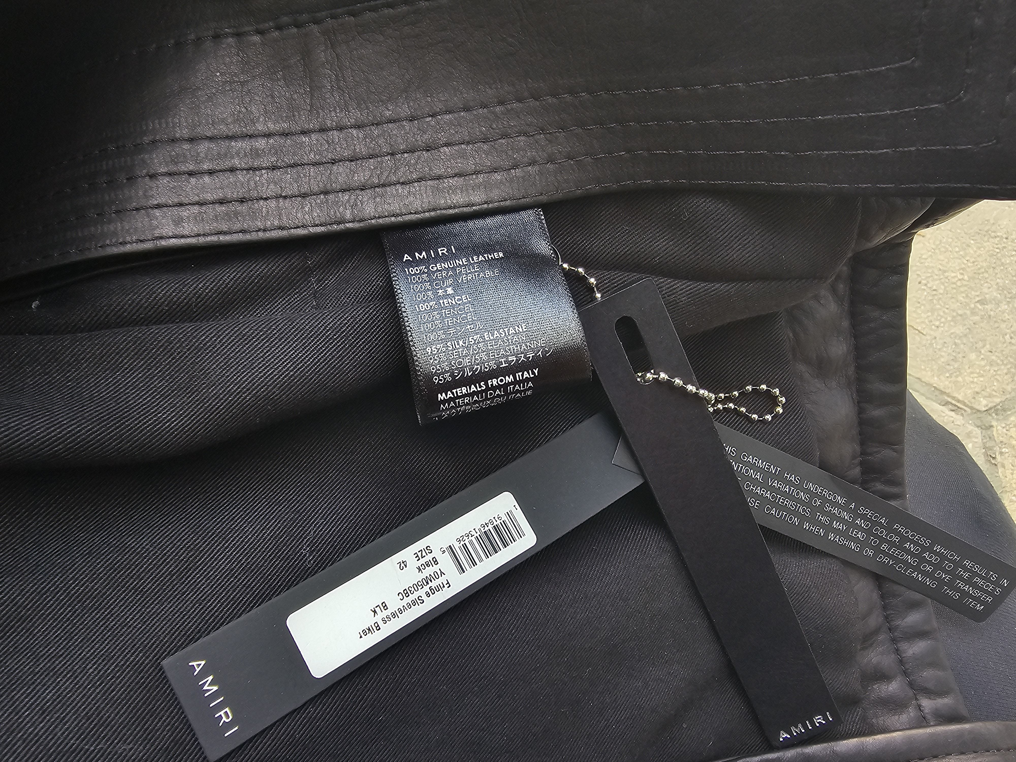 Amiri $3200 AMIRI Black Fringed Women's Biker Leather Vest Size M / US 6-8 / IT 42-44 - 21 Thumbnail