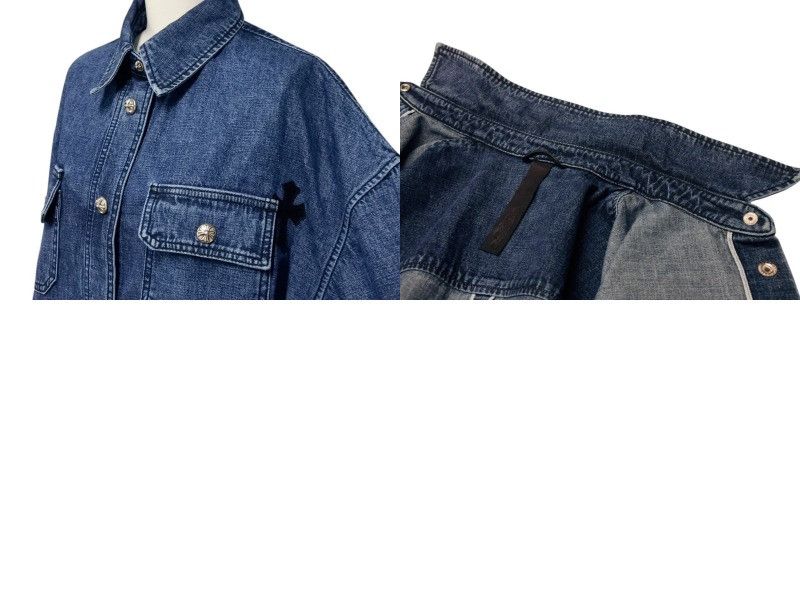 Chrome Hearts Chrome Hearts Cross Patch Denim Jacket Size US S / EU 44-46 / 1 - 10 Thumbnail