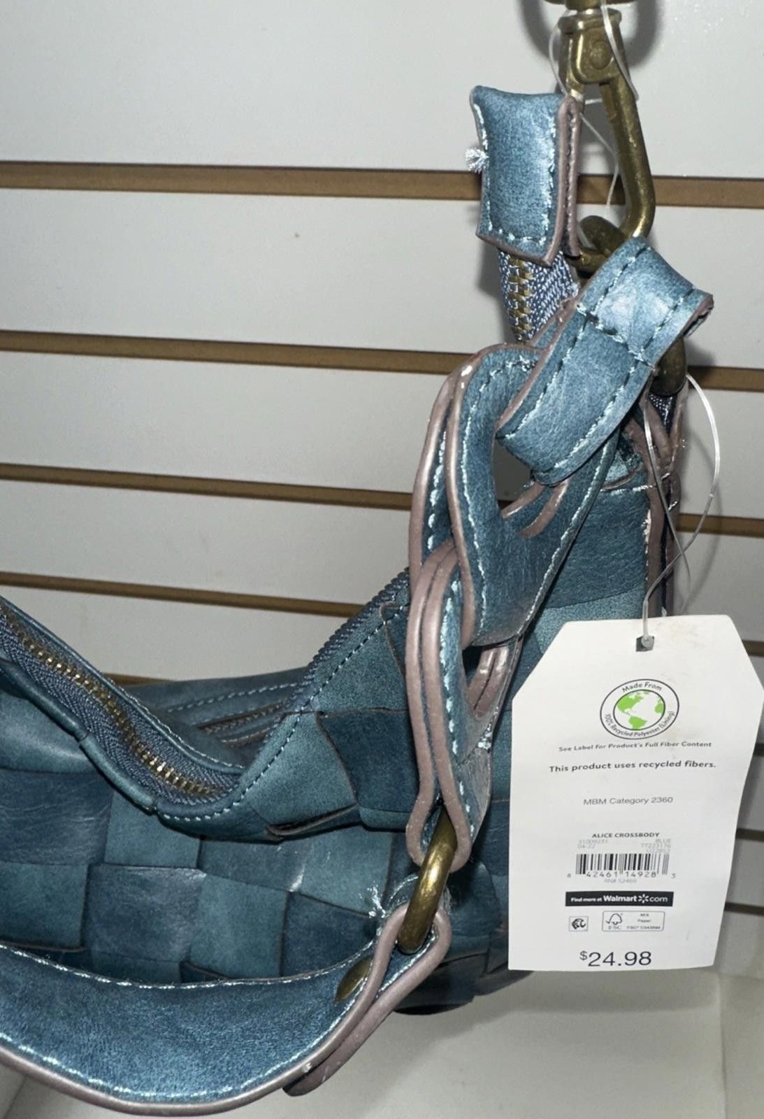 Other Time Tru Blue Alice Crossbody Faux Leather Saddle Bag Size ONE SIZE - 2 Thumbnail