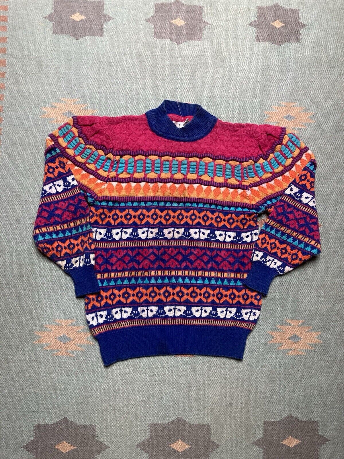 Vintage carducci 3D deep knit sweater coogi cotton pullover womens S Size S / US 4 / IT 40 - 1 Thumbnail