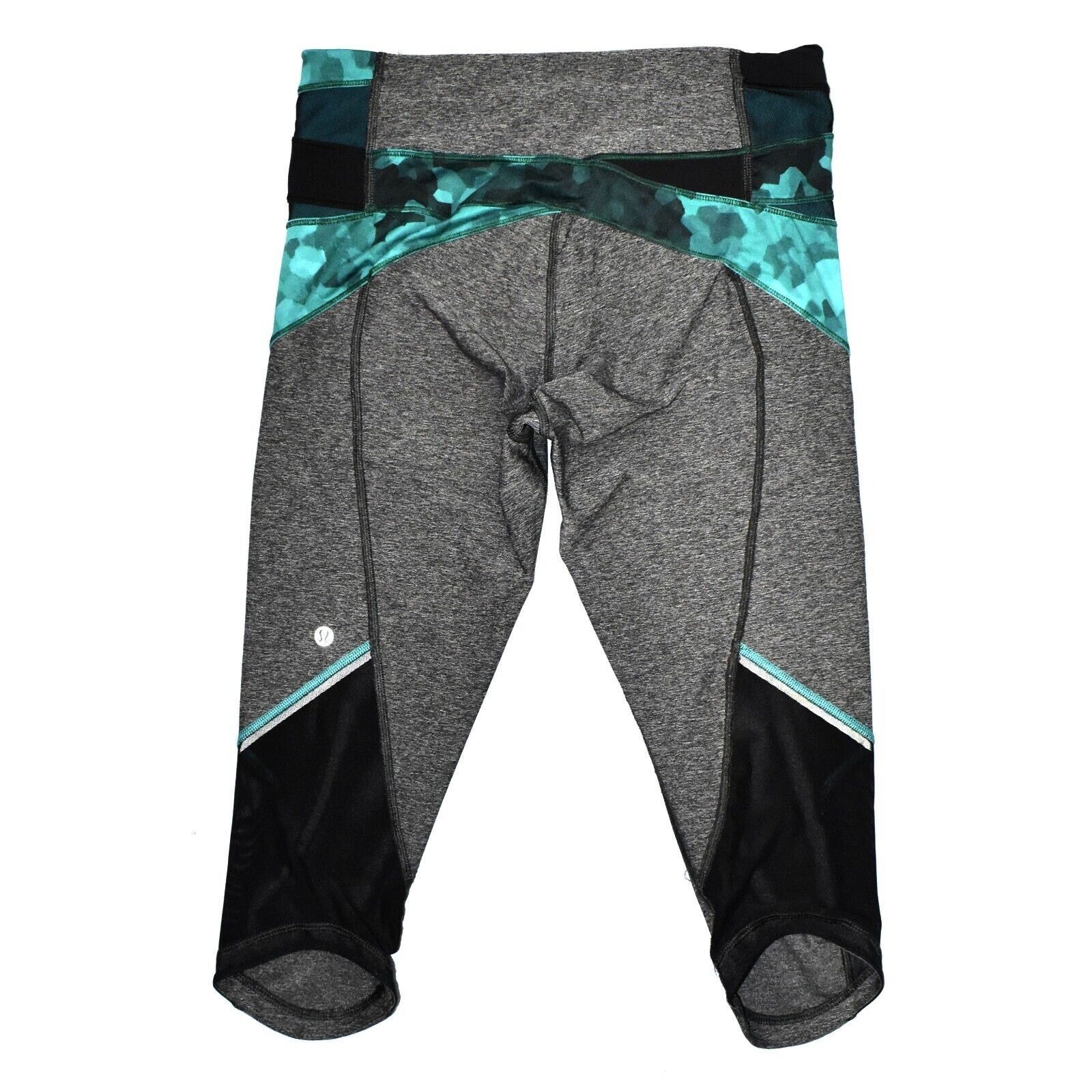 Lululemon LULULEMON Kris Cross Crop Aqua Exposed Zipper Capri Pants 6 Size 27" / US 4 / IT 40 - 3 Thumbnail