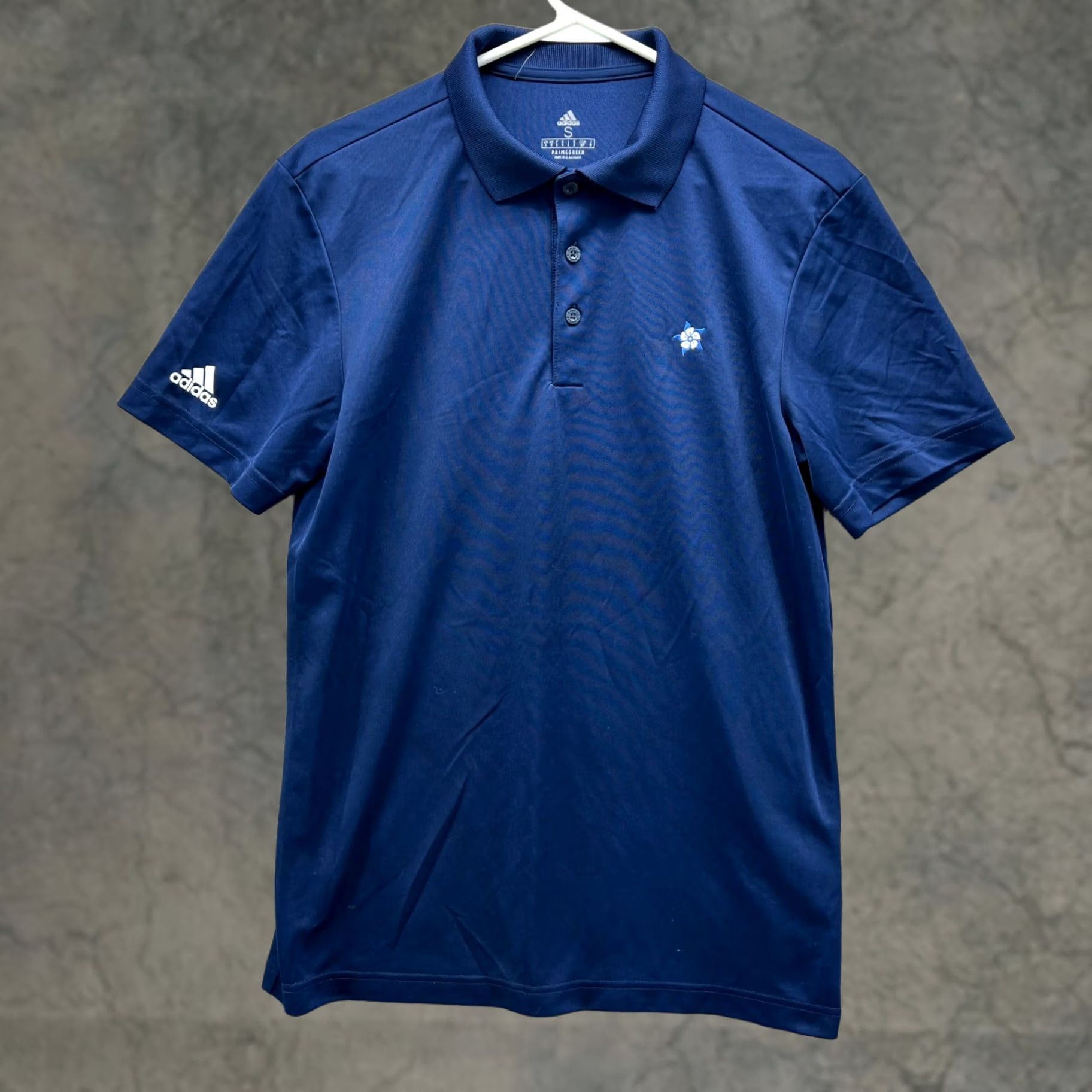 Adidas VINTAGE adidas Polo Shirt Men Small Blue Primegreen Polyester Golf Stretch Golfer Floral Shirt Womens? Size US S / EU 44-46 / 1 - 1 Thumbnail