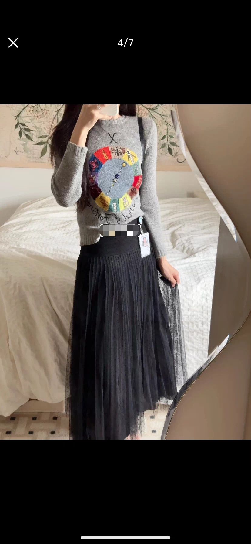 Dior Dior Authentic Cashmere Embroidered Sweater 36 Like New Size XS / US 0-2 / IT 36-38 - 9 Thumbnail