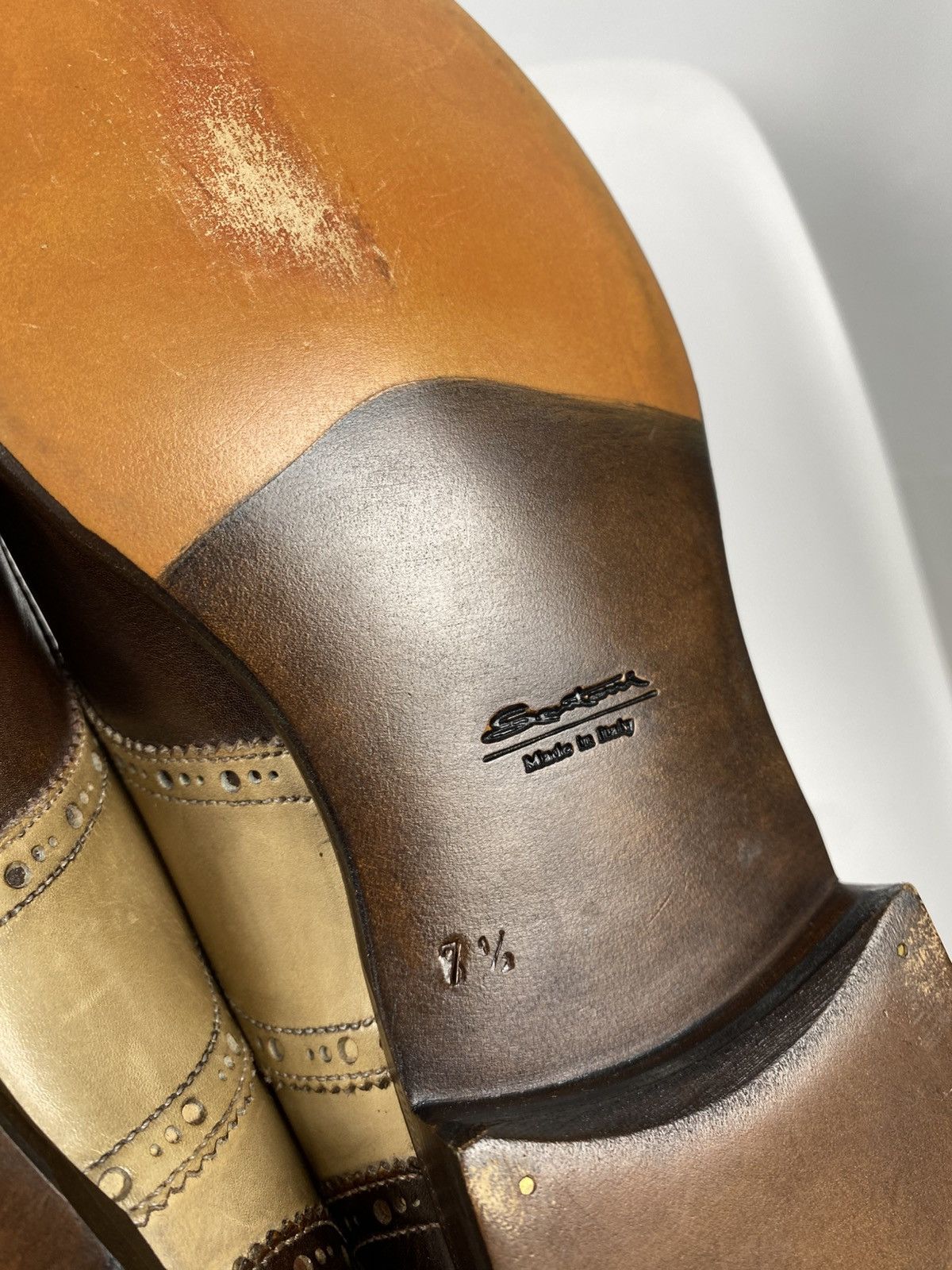 Santoni Santoni Hand Made Fatte A Mano Wingtip Leather Shoes EU7,5 Size US 8.5 / EU 41-42 - 8 Thumbnail