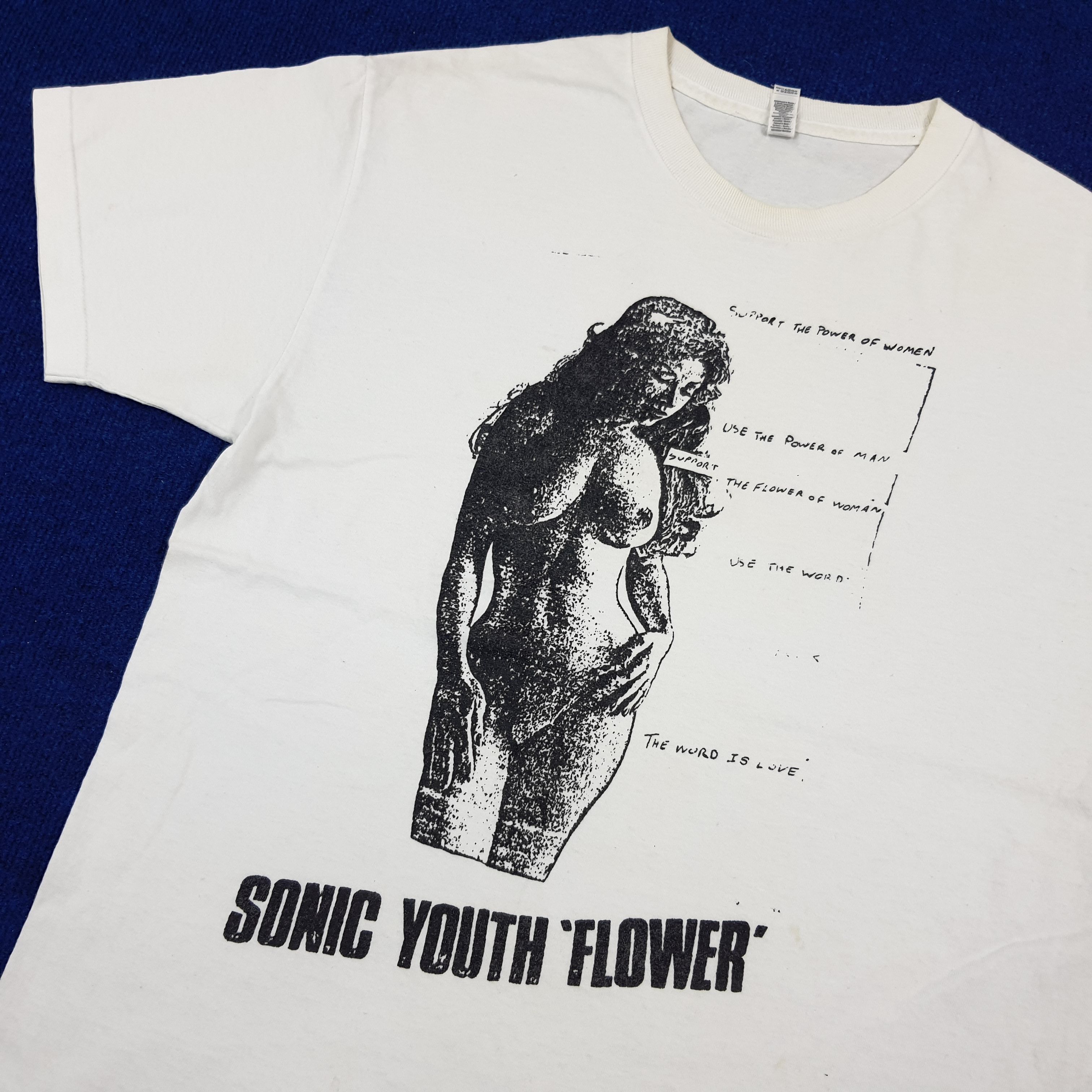 Band Tees × Vintage Vintage Sonic Youth Flower American Band Tshirt Size US L / EU 52-54 / 3 - 2 Thumbnail