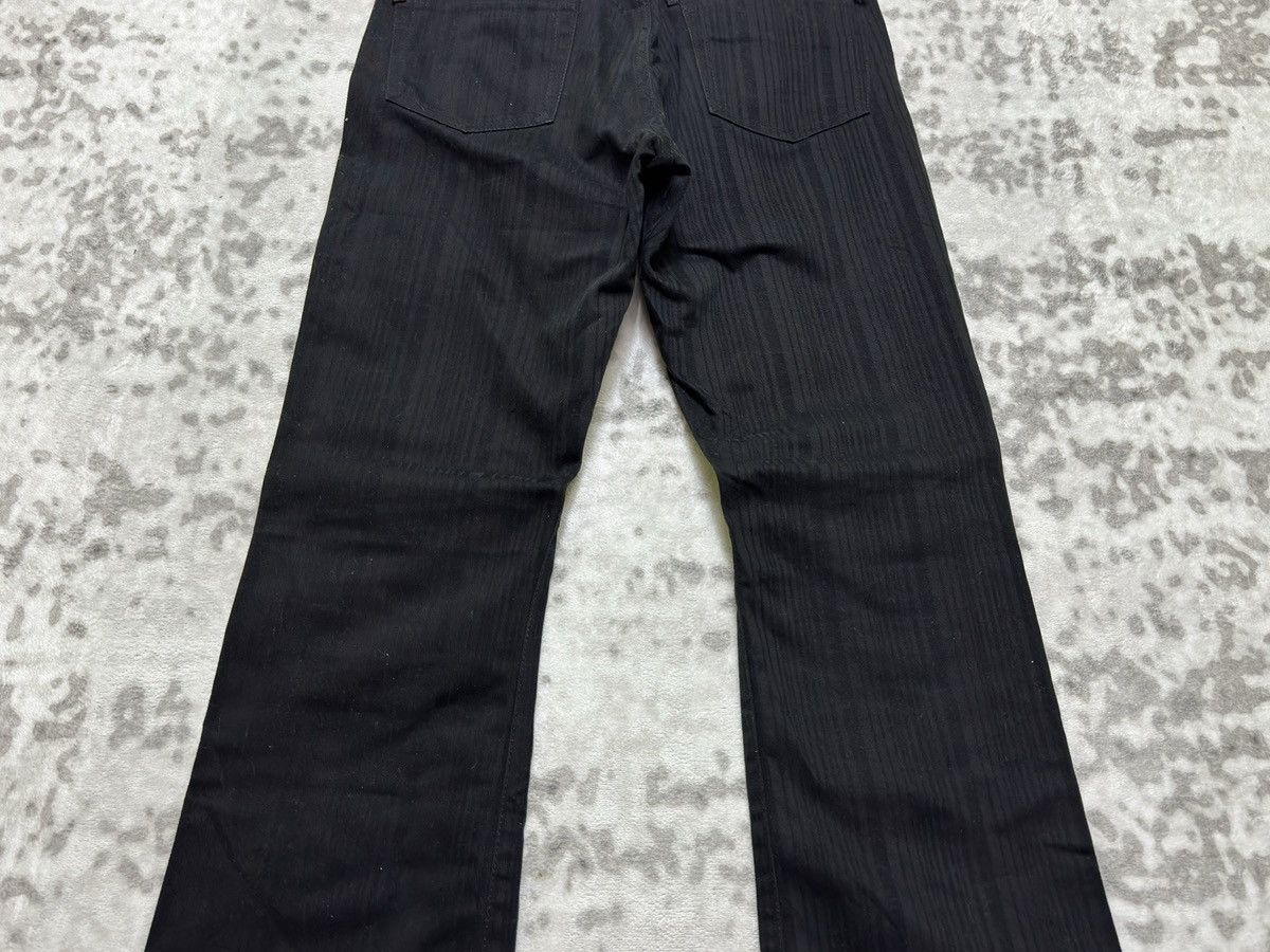 Japanese Brand Flare Semantic Design Pinstripes Zipper Pocket Denim Pant Size US 27 - 12 Thumbnail