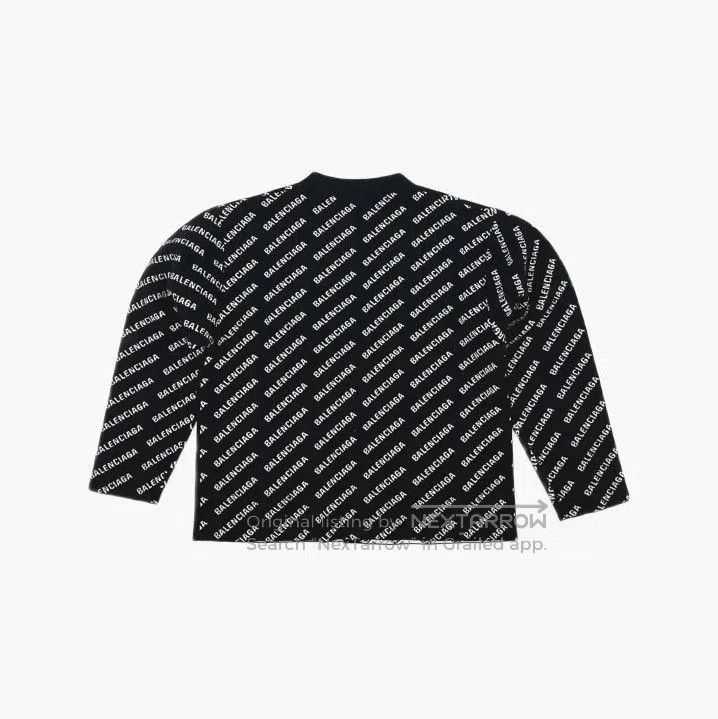 Balenciaga Balenciaga SS22 Black Logo Long Sleeve Knitwear. Size US M / EU 48-50 / 2 - 3 Thumbnail
