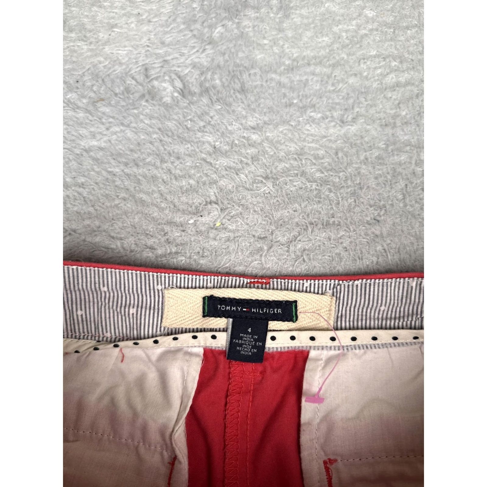 Tommy Hilfiger Tommy Hilfiger Shorts Womens 4 Red Chino Twill Flat Front Casual Summer 27in Waist 4in Inseam Mens? Womens Size 27" / US 4 / IT 40 - 7 Thumbnail
