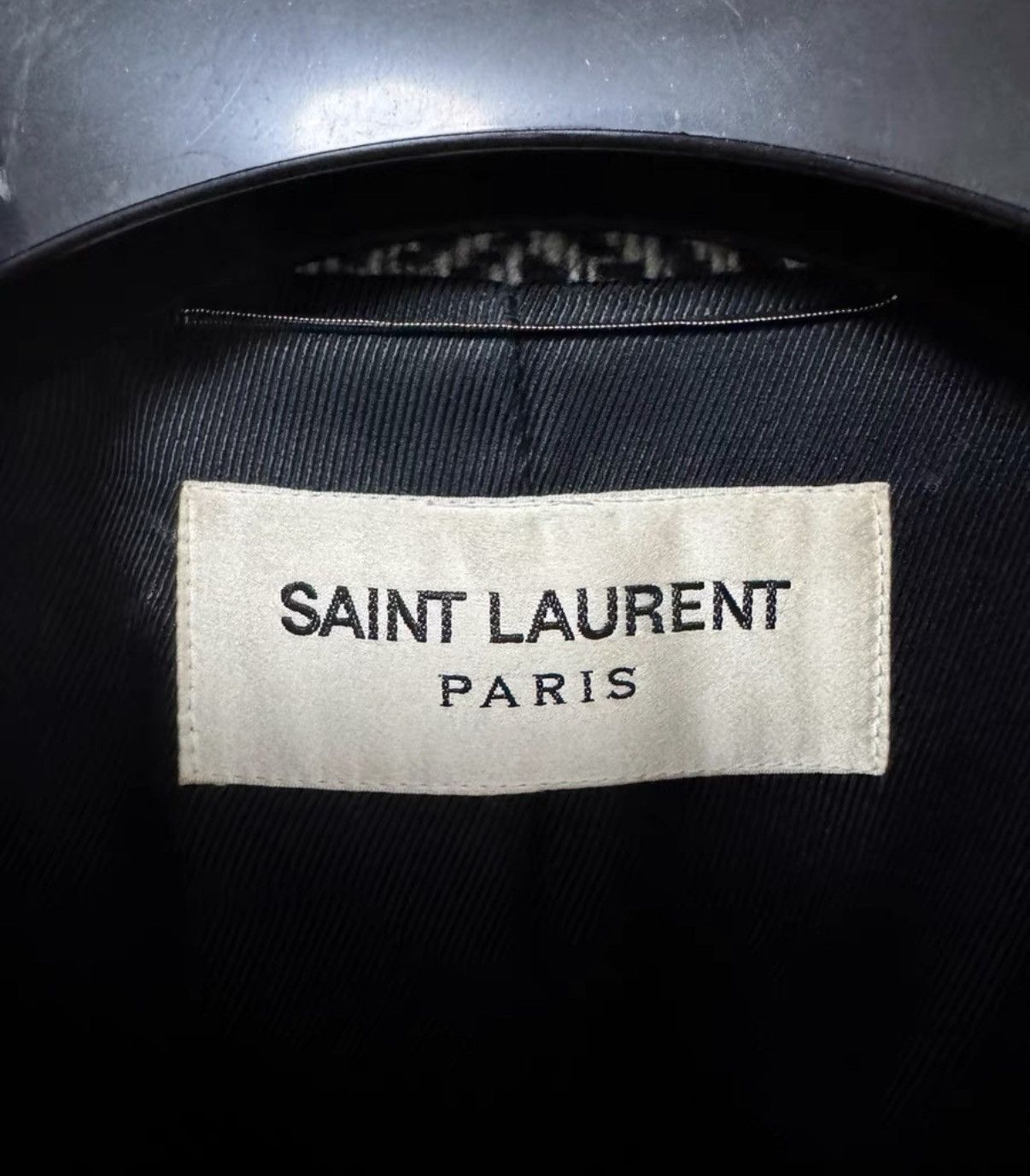 Saint Laurent Paris SLP 13FW Runway Wool Four-Button Herringbone Overcoat Size US XL / EU 56 / 4 - 6 Thumbnail