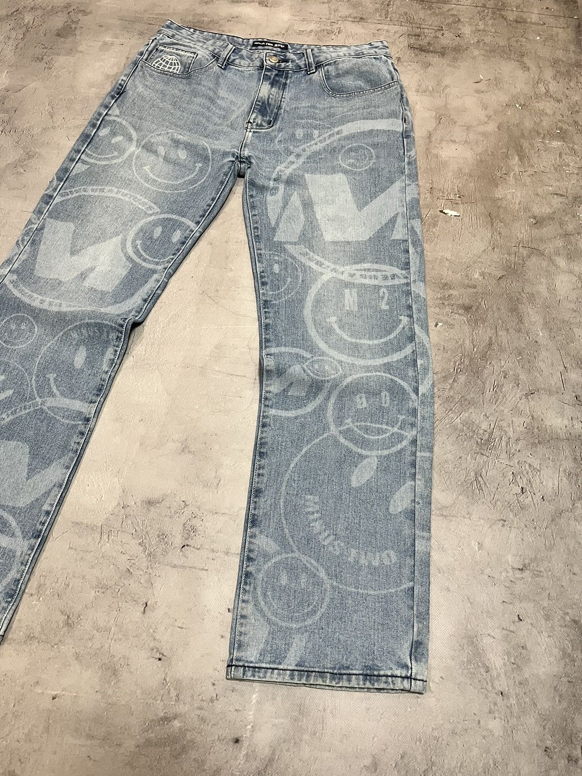 Designer Minus Two Denim Pants Smile Jeans Size US 33 - 3 Thumbnail