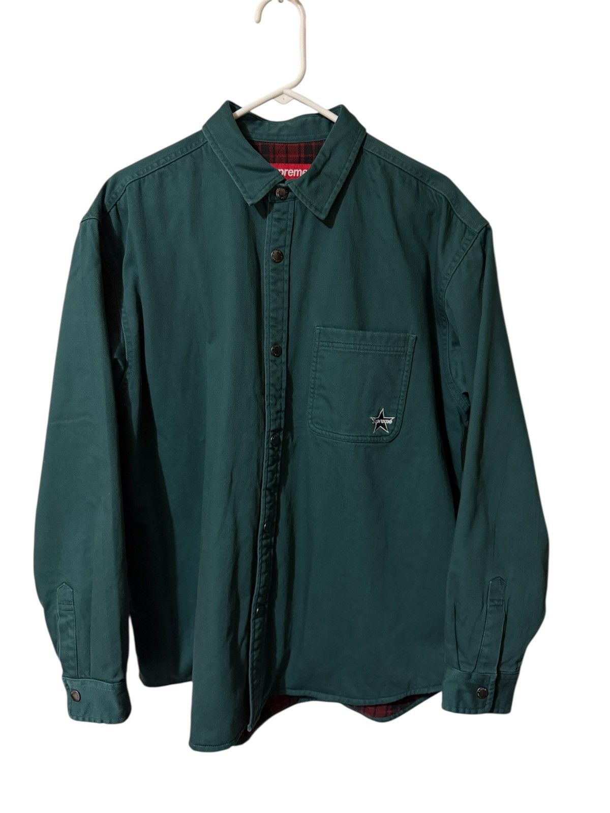 Supreme Supreme Quilted Lined Denim Snap Shirt | Grailed