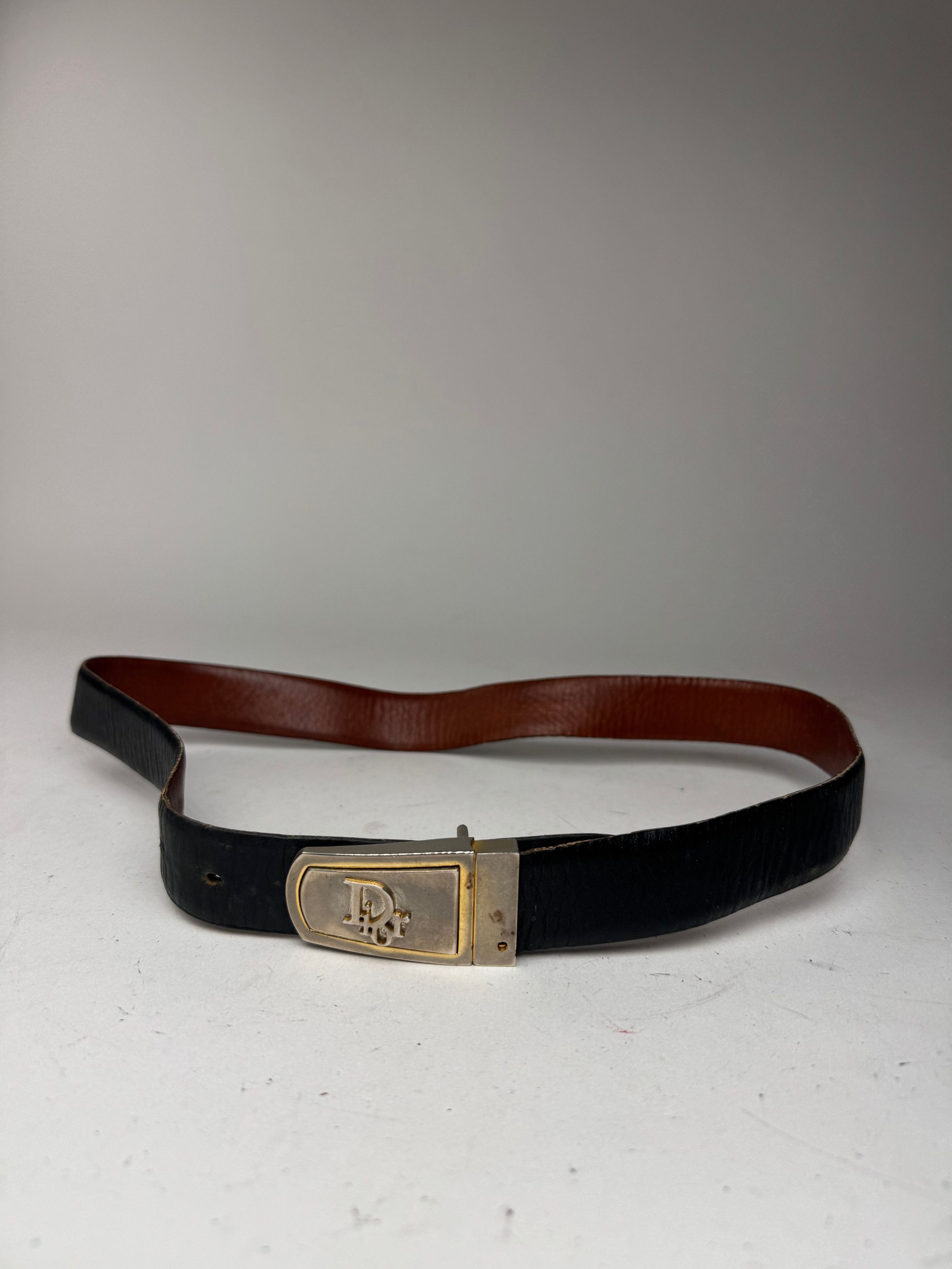 Dior Vintage Leather belt black Size ONE SIZE - 1 Thumbnail