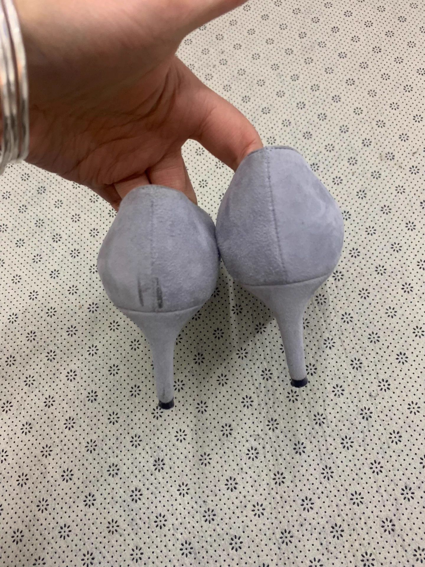 Stuart Weitzman STUART WEITZMAN Blue-Purple Suede Heels 36 Size US 5.5 / IT 35.5 - 3 Thumbnail