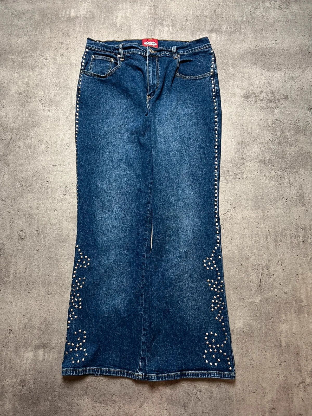 Other Vintage L.A blues silver studded high waisted western jeans Size 36" / US 14 / IT 50 - 1 Thumbnail