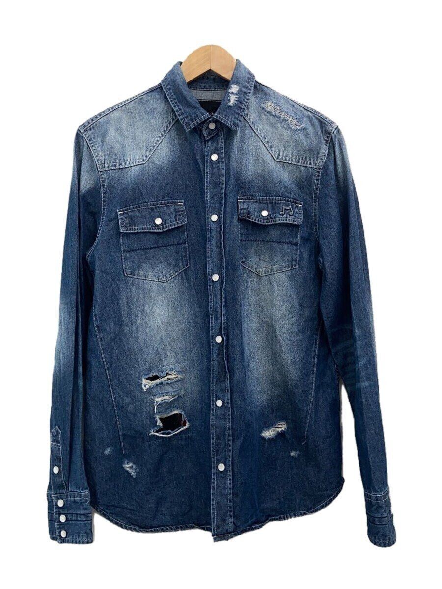 Number (N)ine Aged Distressed Denim Button Shirt Size US M / EU 48-50 / 2 - 1 Thumbnail