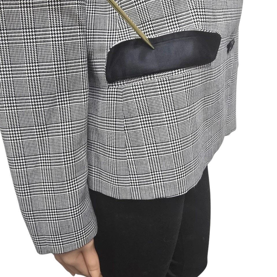 Lauren Ralph Lauren × Vintage Lauren Ralph Lauren Glen Plaid Blazer Jacket 10 Wool blend Size L / US 10 / IT 46 - 7 Thumbnail