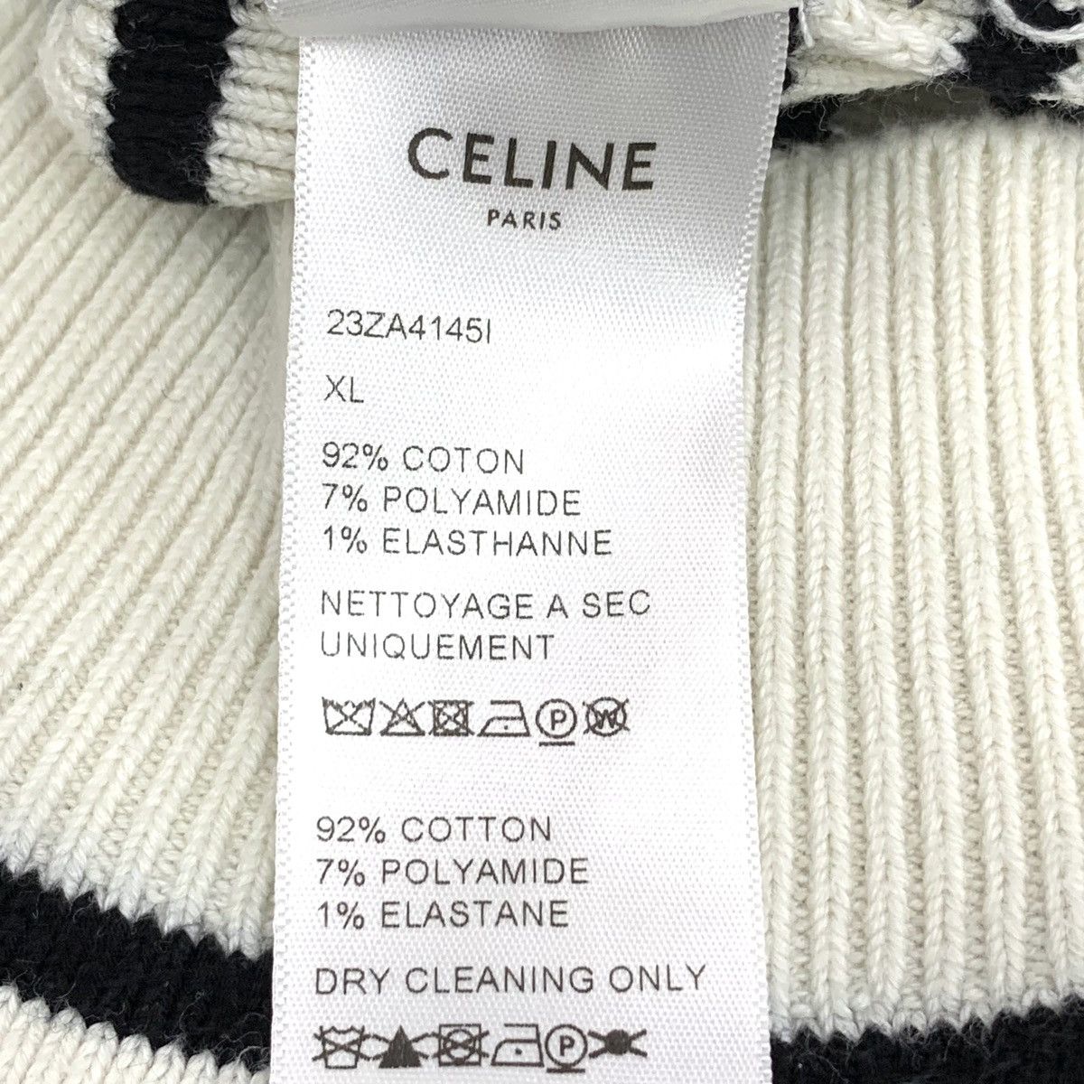 Celine Celine Striped Side Button Long Sleeve Knit Sweater K26WX Size XL / US 12-14 / IT 48-50 - 7 Thumbnail