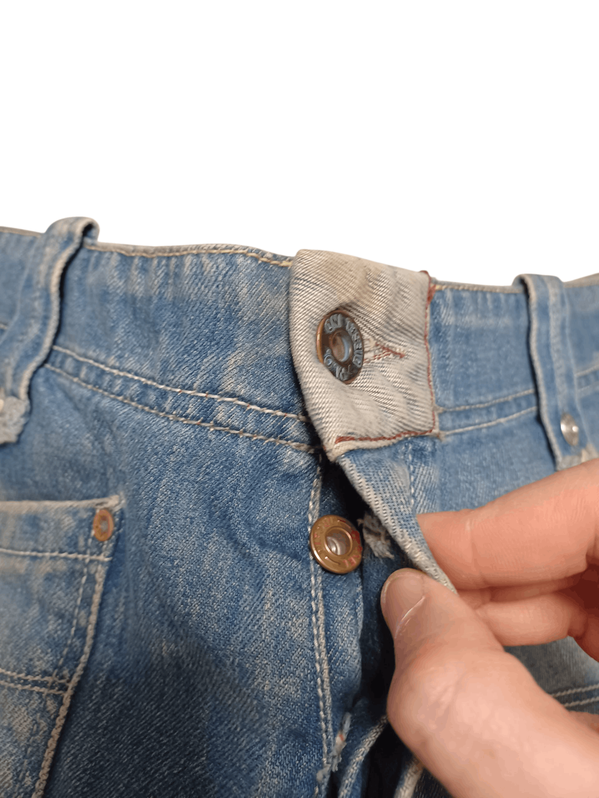 Diesel DIESEL VINTAGE MADE IN ITALY DISTRESSED DIRTY JEANS DENIM Size US 34 / EU 50 - 4 Thumbnail