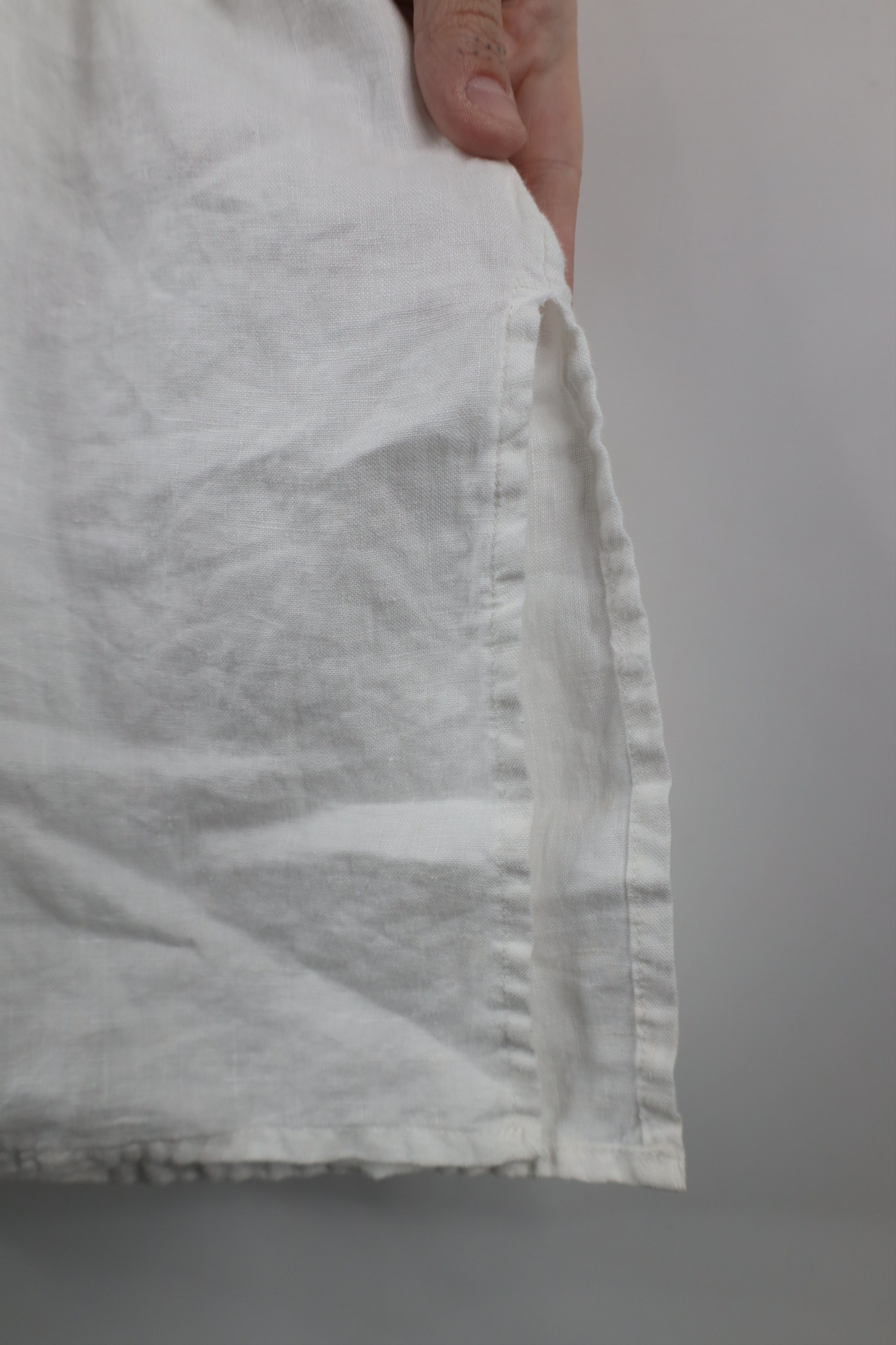 Eddie Bauer × Vintage Vintage 90s Eddie Bauer Baggy Linen Board Button Shirt White Size L / US 10 / IT 46 - 9 Thumbnail