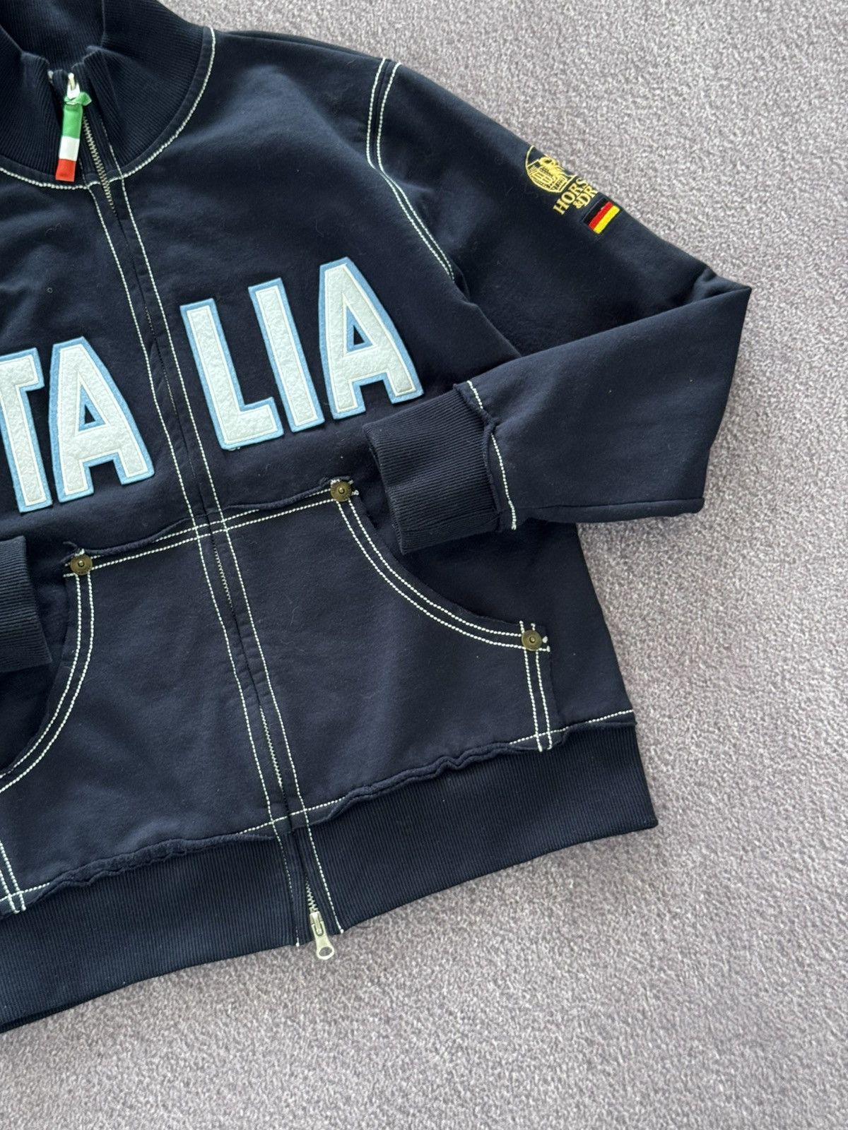 Hysteric Glamour 00’s Y2K Italia Big Logo Zip-Up Sweatshirt Size M / US 6-8 / IT 42-44 - 6 Thumbnail