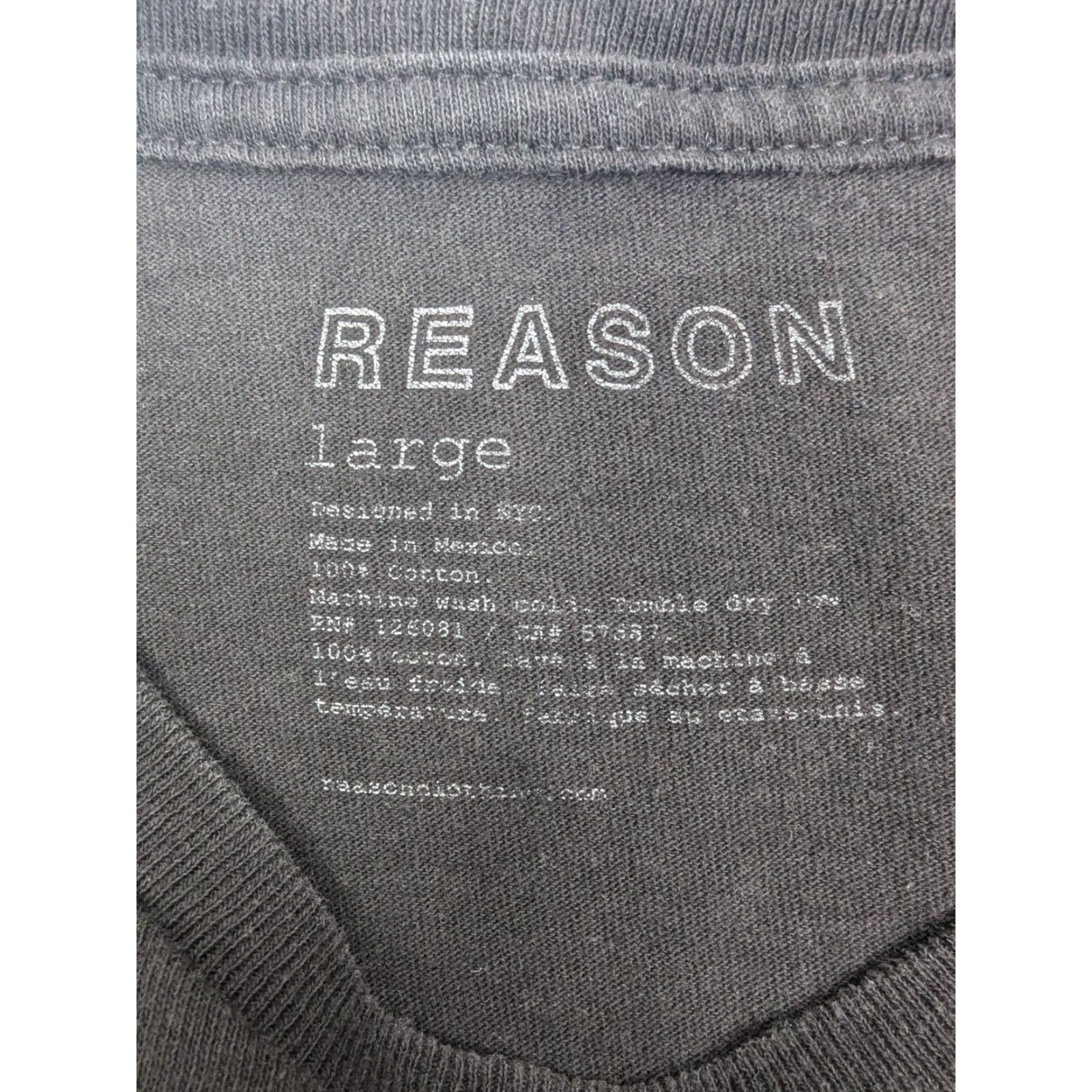 Reason Reason Brand World Tour Tiger Shirt Mens Large Short Sleeve Black T-Shirt Size US L / EU 52-54 / 3 - 7 Thumbnail