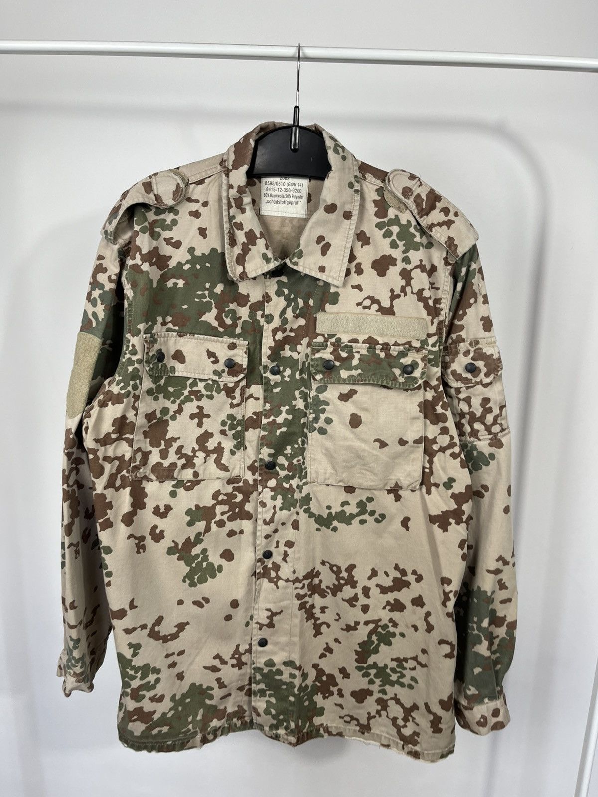 Other Vintage German Army Camo Jacket Military Field Shirt 2003 Size US L / EU 52-54 / 3 - 2 Thumbnail