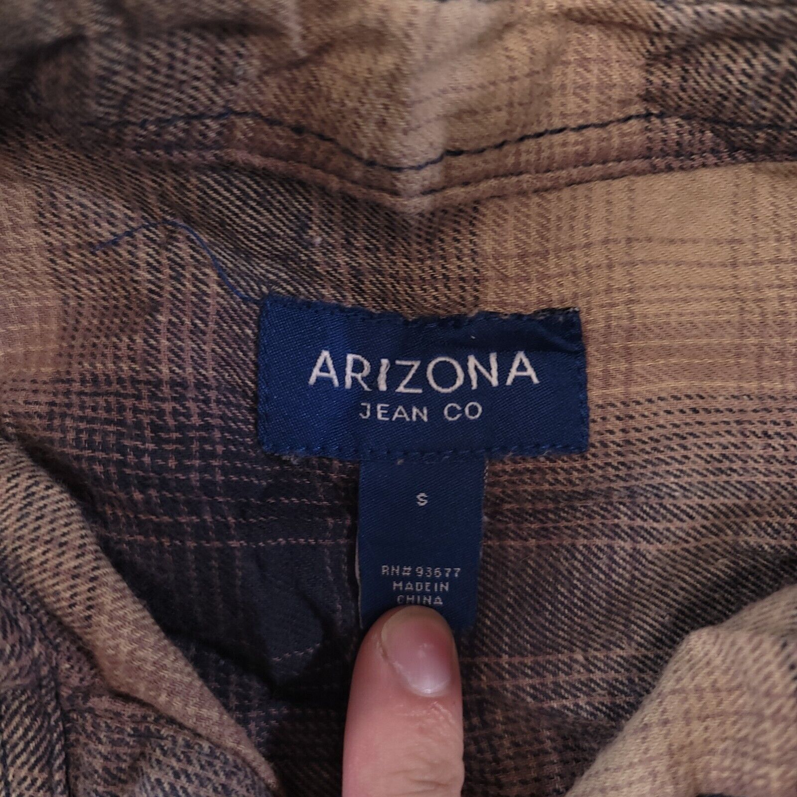 Arizona Jean Co. Arizona Jean Co Tartan Flannel Shirt Mens Size S Brown Blue Size US S / EU 44-46 / 1 - 3 Thumbnail