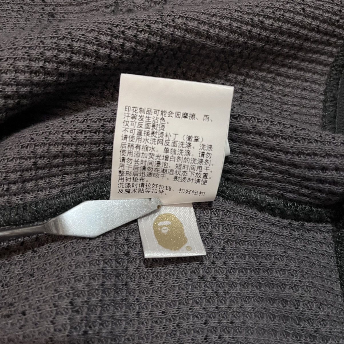 Bape Bape waffle knit full zip black Size US XXL / EU 58 / 5 - 6 Thumbnail