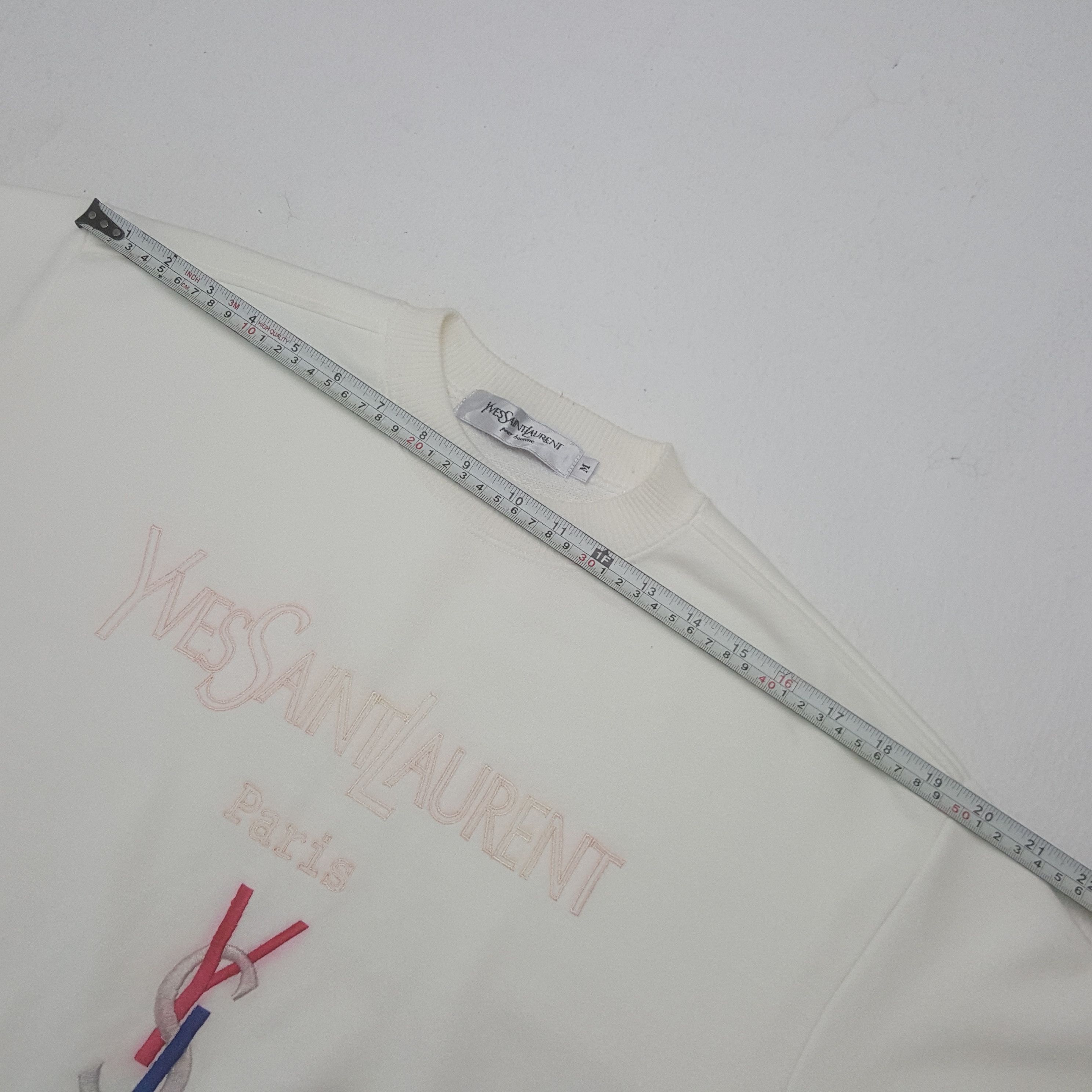 Vintage Yves Saint Laurent Embroidery Spellout Sweatshirt